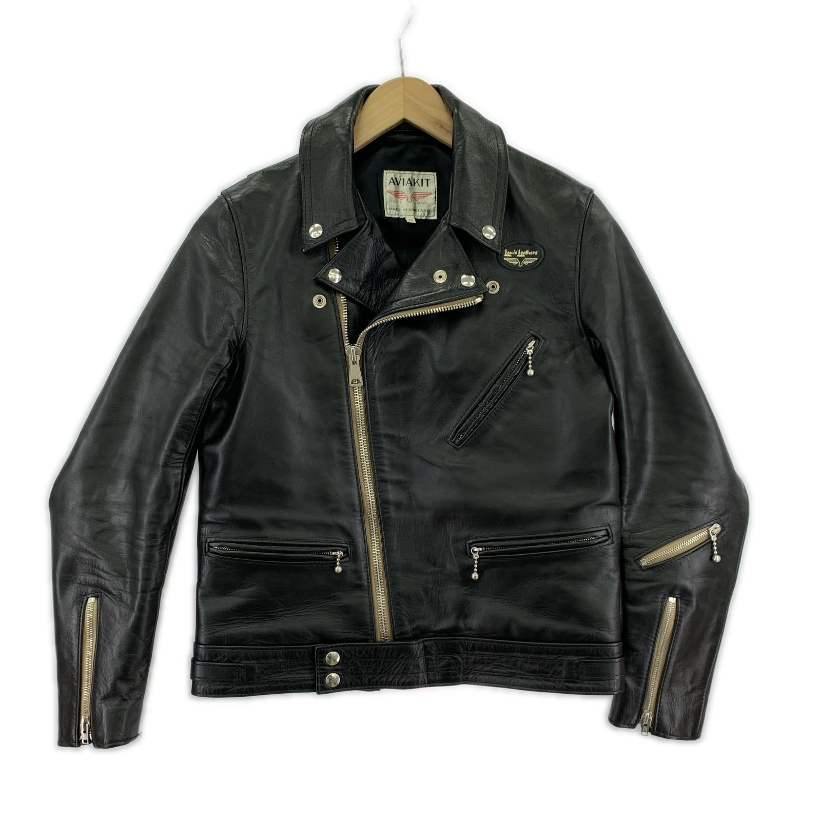 レザージャケット CYCLONE BLACK 38
