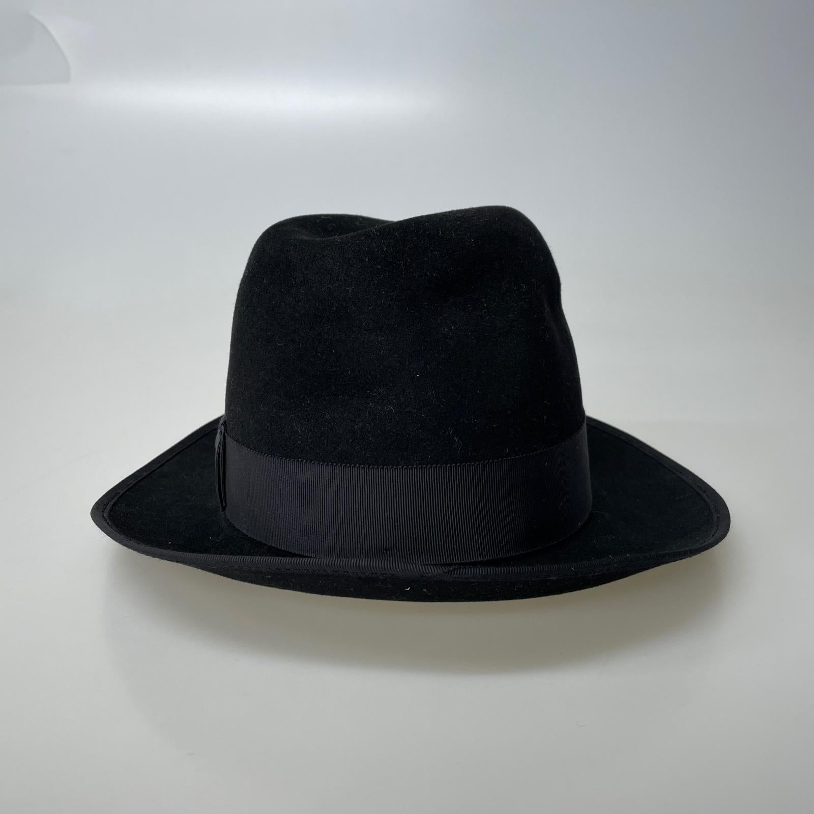 キャップ THE H.W.DOG ラビットファー 中折ハット ブラック