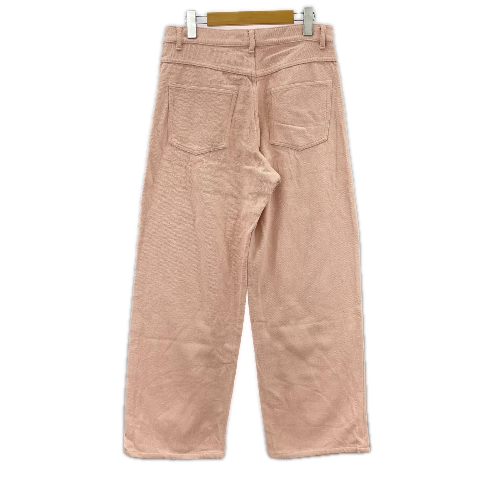 パンツ 26SS SILK NEP DENIM 5P WIDE PANTS 4 ピンク