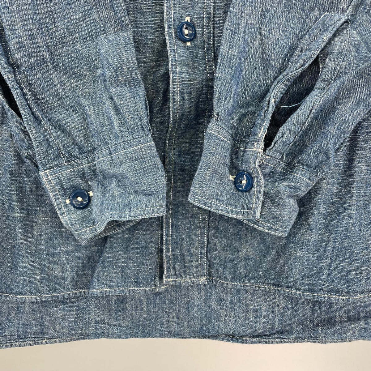 長袖シャツ Buzz Rickson's BLUE CHAMBRAY WORK SHIRT LOT.BR25995 (M) ブルー