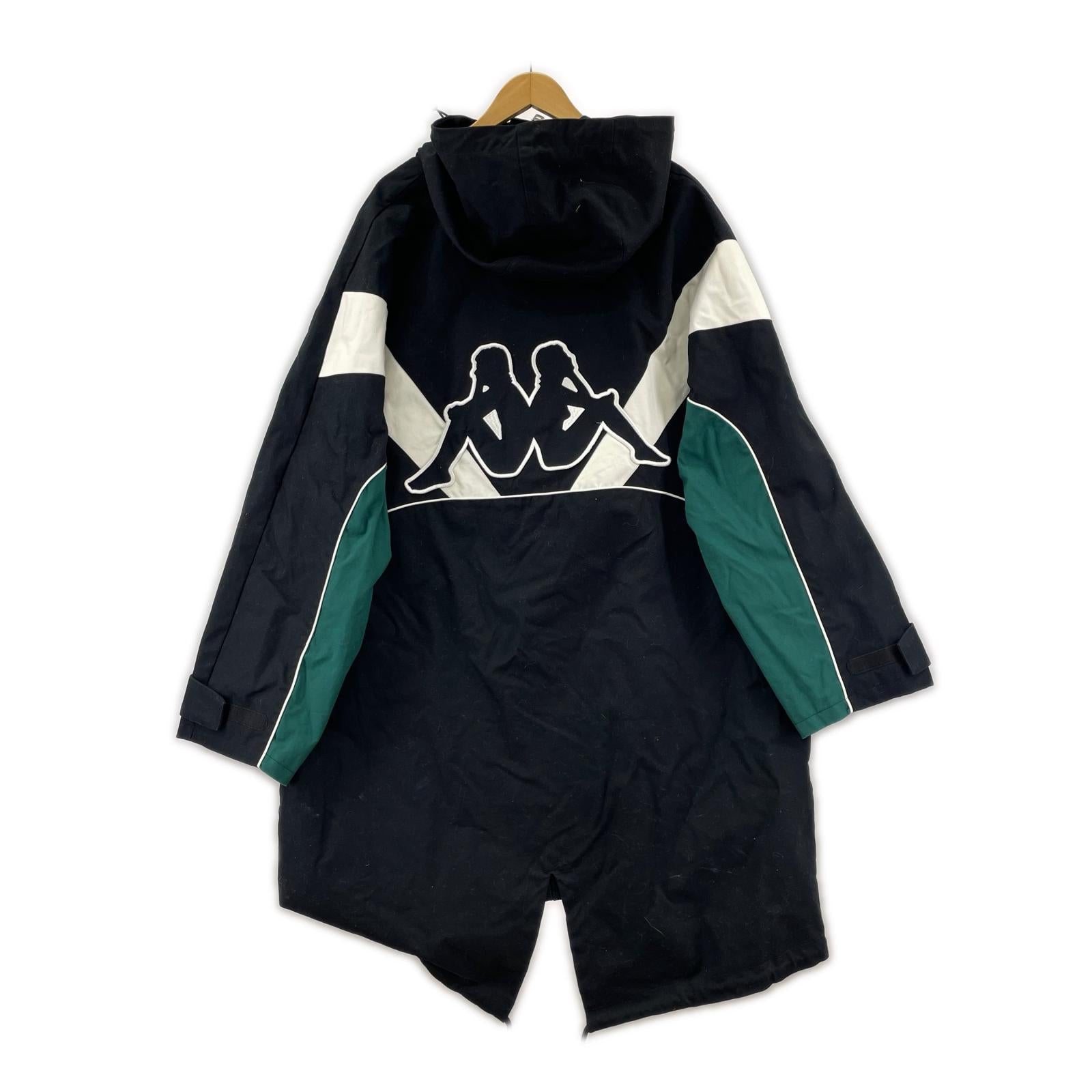 ジャケット kappa WIND HOODED LONG JACKET K0852FJ50 黒 (L) L