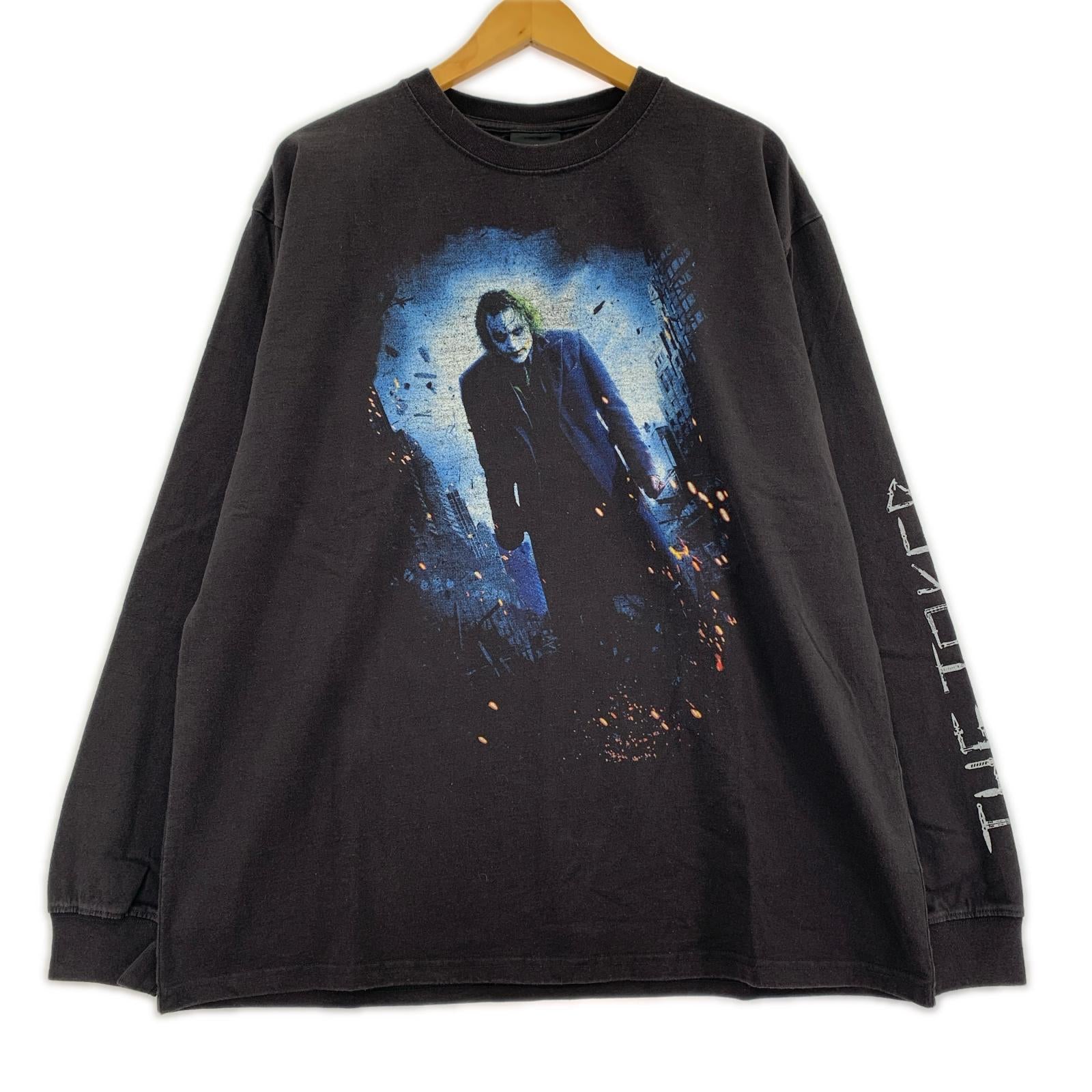 長袖Tシャツ THE DARK KNIGHT ブラック (M) M グレー