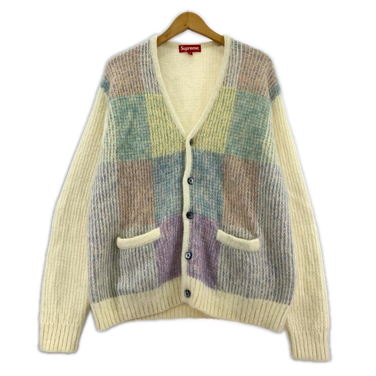 カーディガン 22ss Brushed Grid Cardigan (M) M マルチカラー