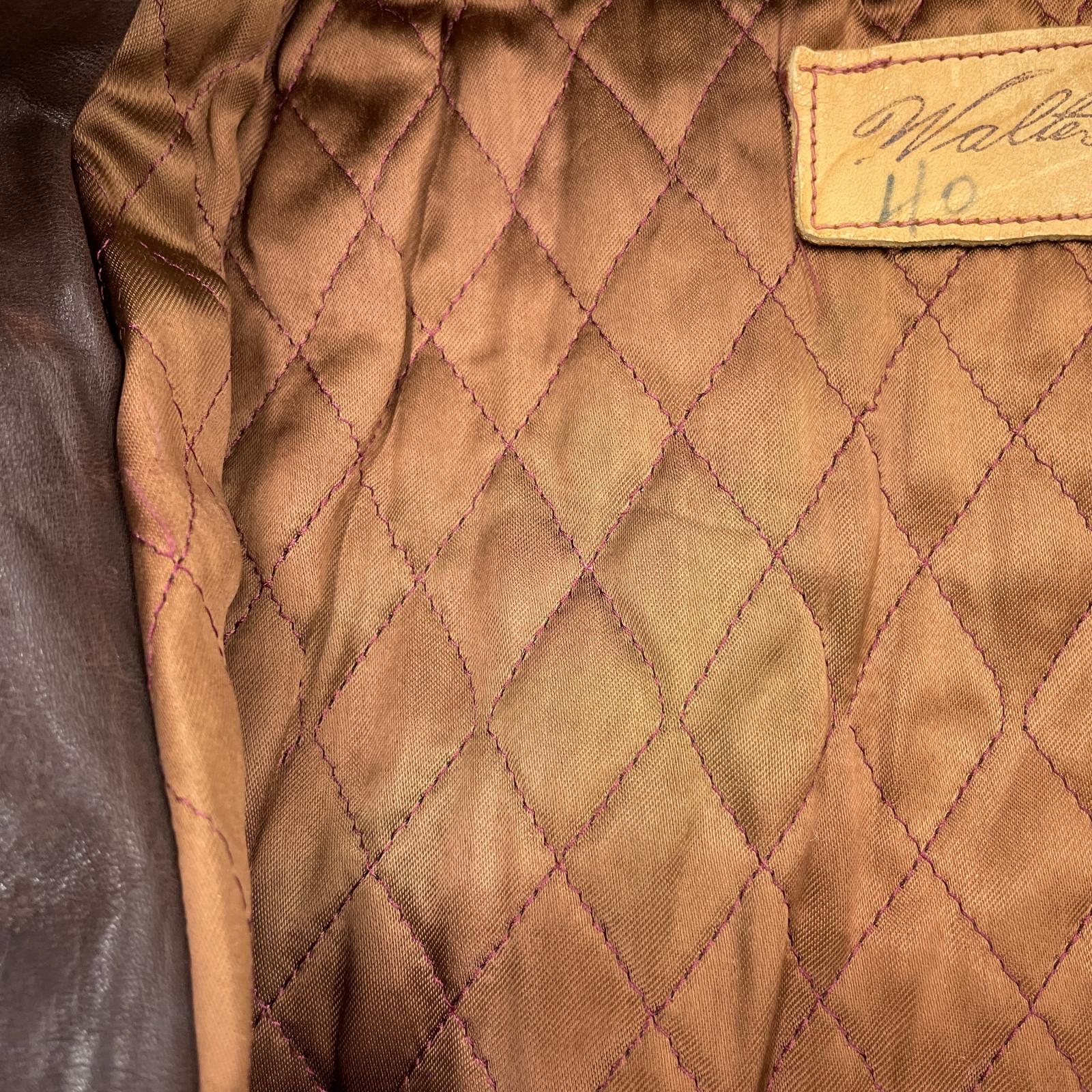 ジャケット 70s Walter Dyer Leather Jacket 40 40 ブラウン