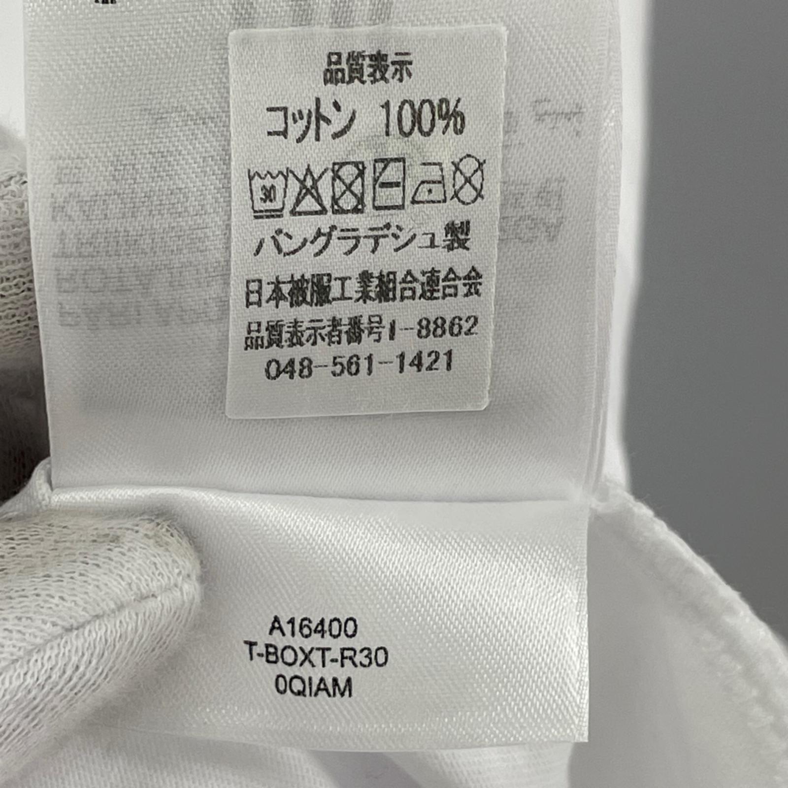 半袖Tシャツ T-BOXT-R30/ワンポイントクルーネック/白 L ホワイト