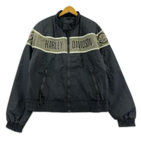 ジャケット Harley-Davidson レースチーム ナイロンジャケット 黒 (L) L ブラック