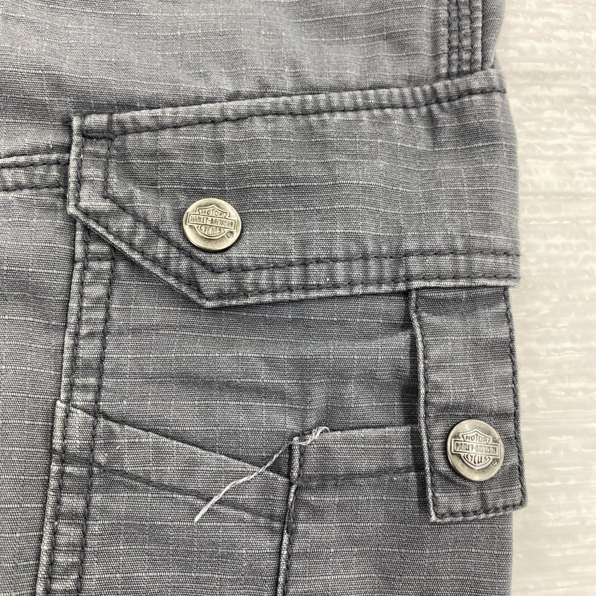 パンツ Harley-Davidson リップストップ カーゴパンツ グレー (W36) グレー