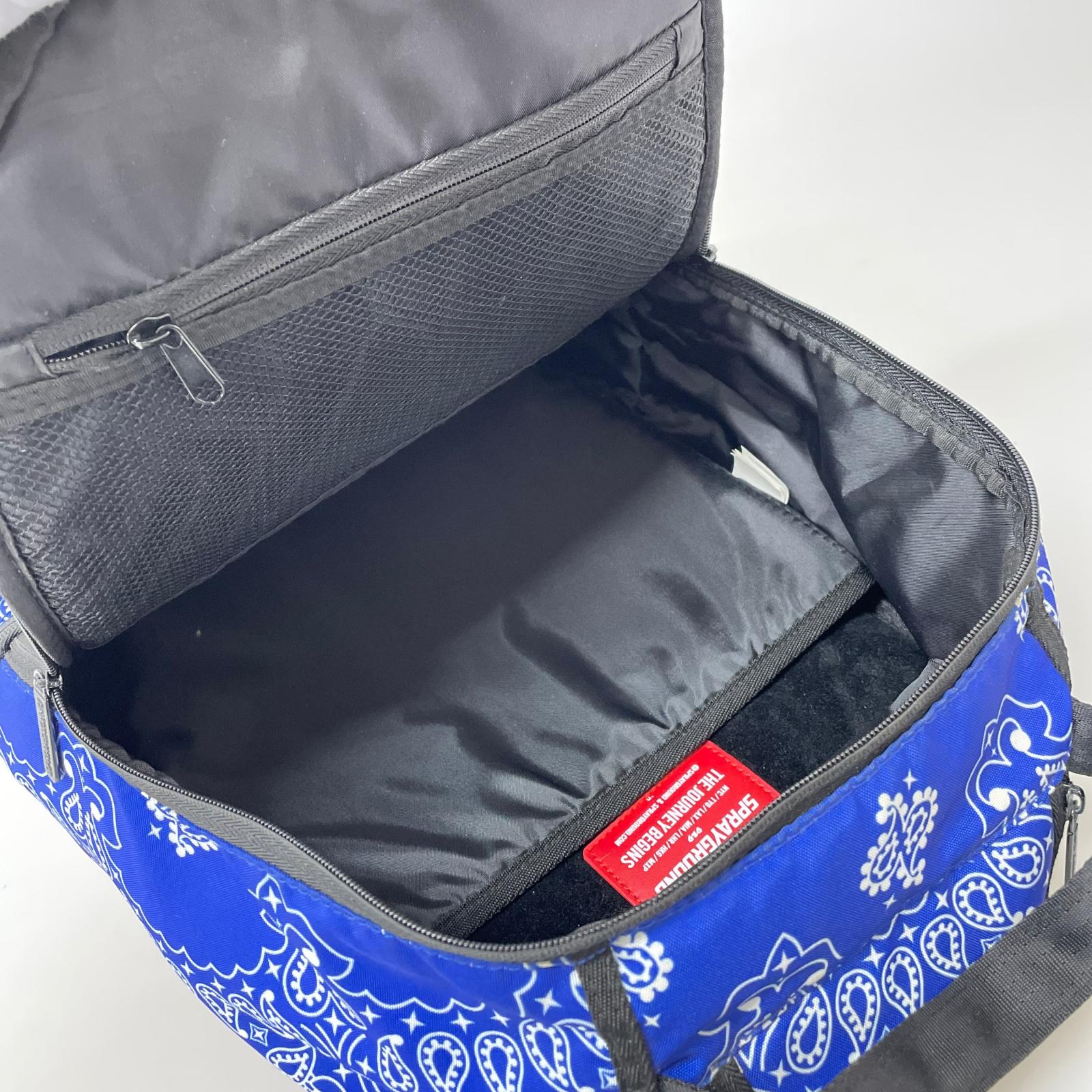 リュック・デイパック SPRAYGROUND 青 ペイズリー ブルー