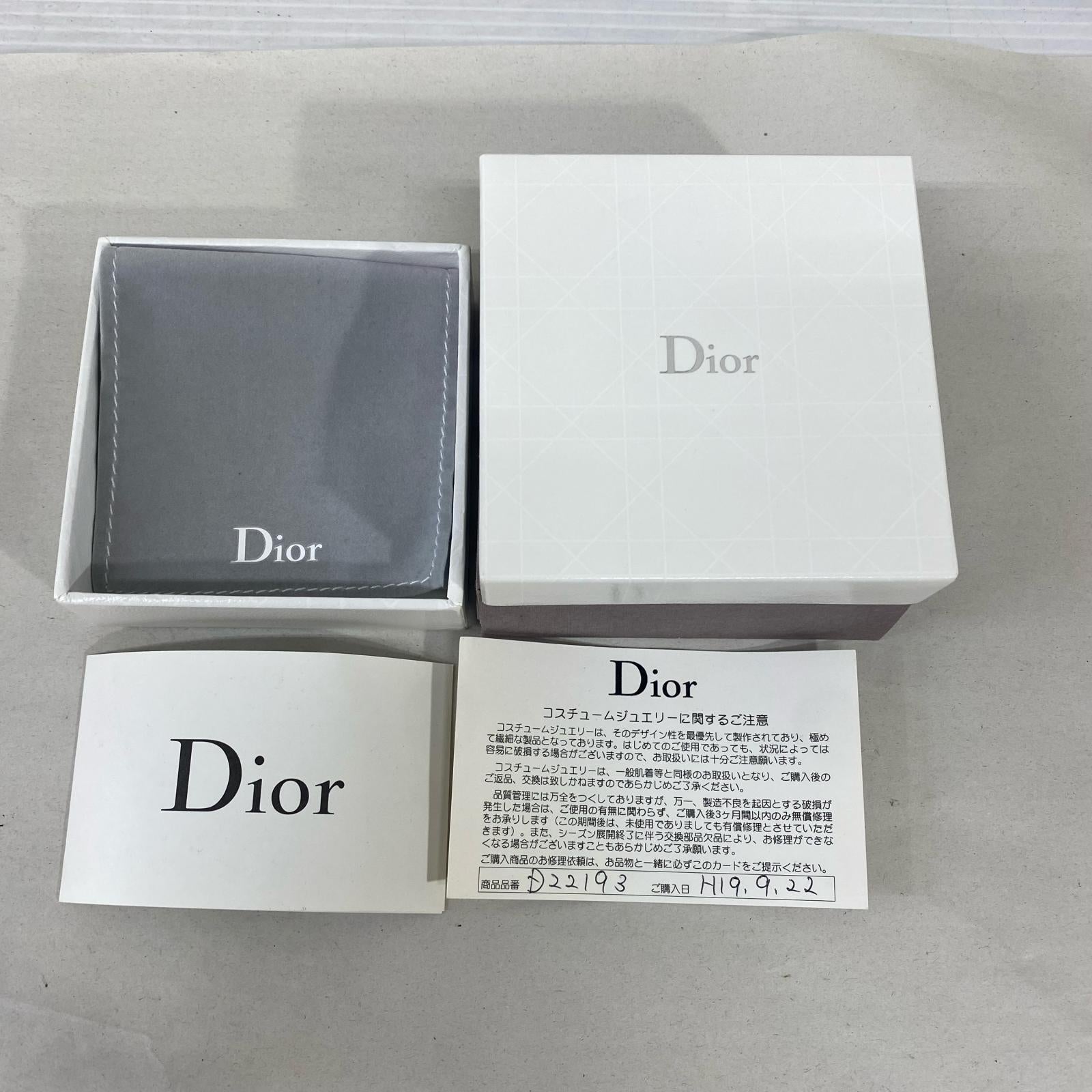 リボンクリスタルCDネックレス D20897