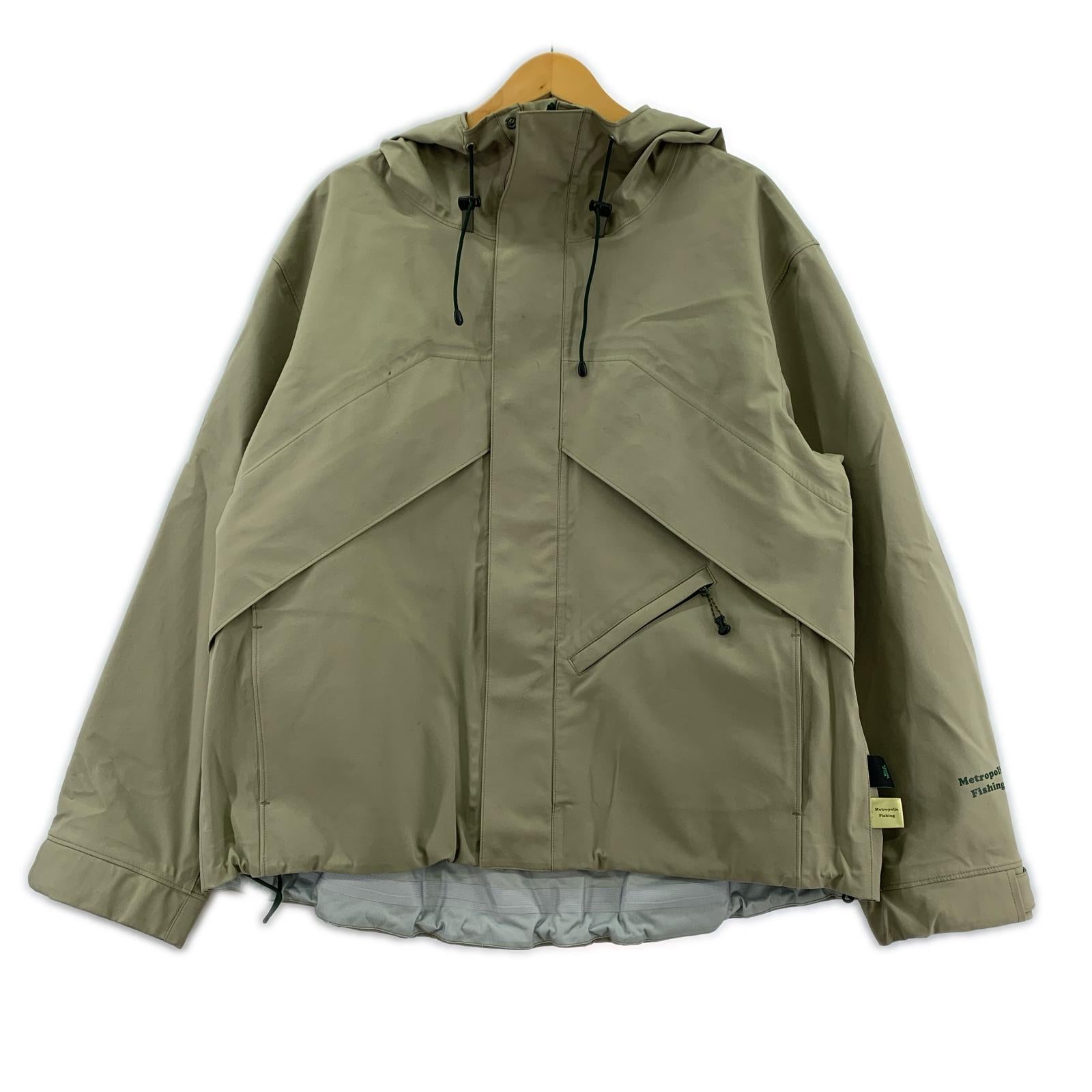 マウンテンパーカー WILDTHINGS METROPOLIS FISHING シェルジャケット L ベージュ L ベージュ