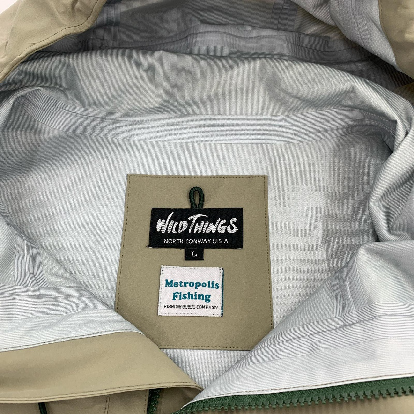 マウンテンパーカー WILDTHINGS METROPOLIS FISHING シェルジャケット L ベージュ L ベージュ