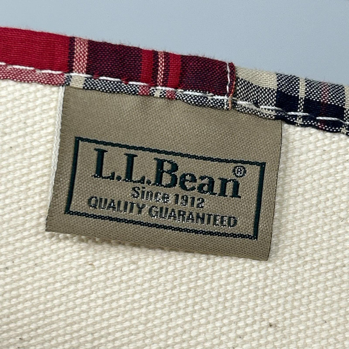 その他バッグ L.L.Bean チェック柄 レザーハンドル トートバッグ