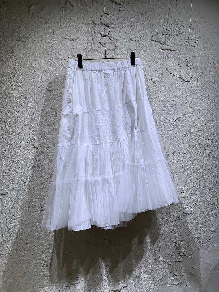 ロングスカート COMME des GARCONS 23SS ティアードチュールスカート