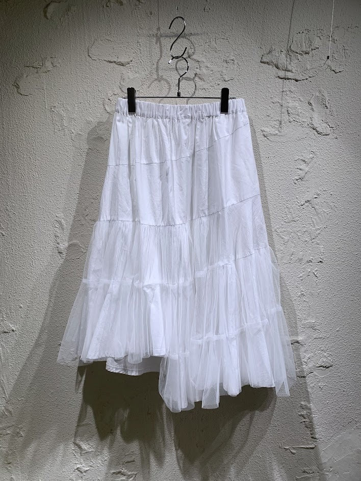 ロングスカート COMME des GARCONS 23SS ティアードチュールスカート