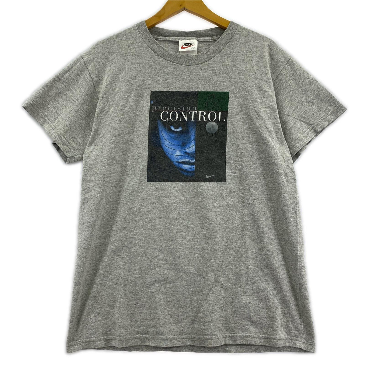 半袖Tシャツ NIKE 90s USA製 タイガーウッズ TEE (S) S グレー