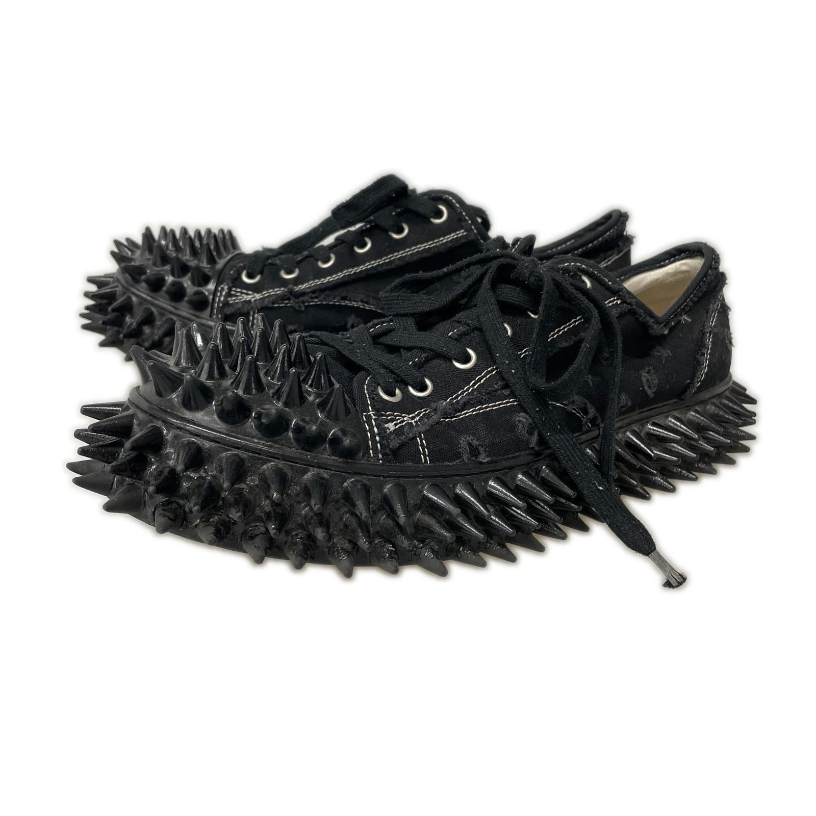 スニーカー 25AW SPIKY CANVAS SNEAKER (26) ブラック
