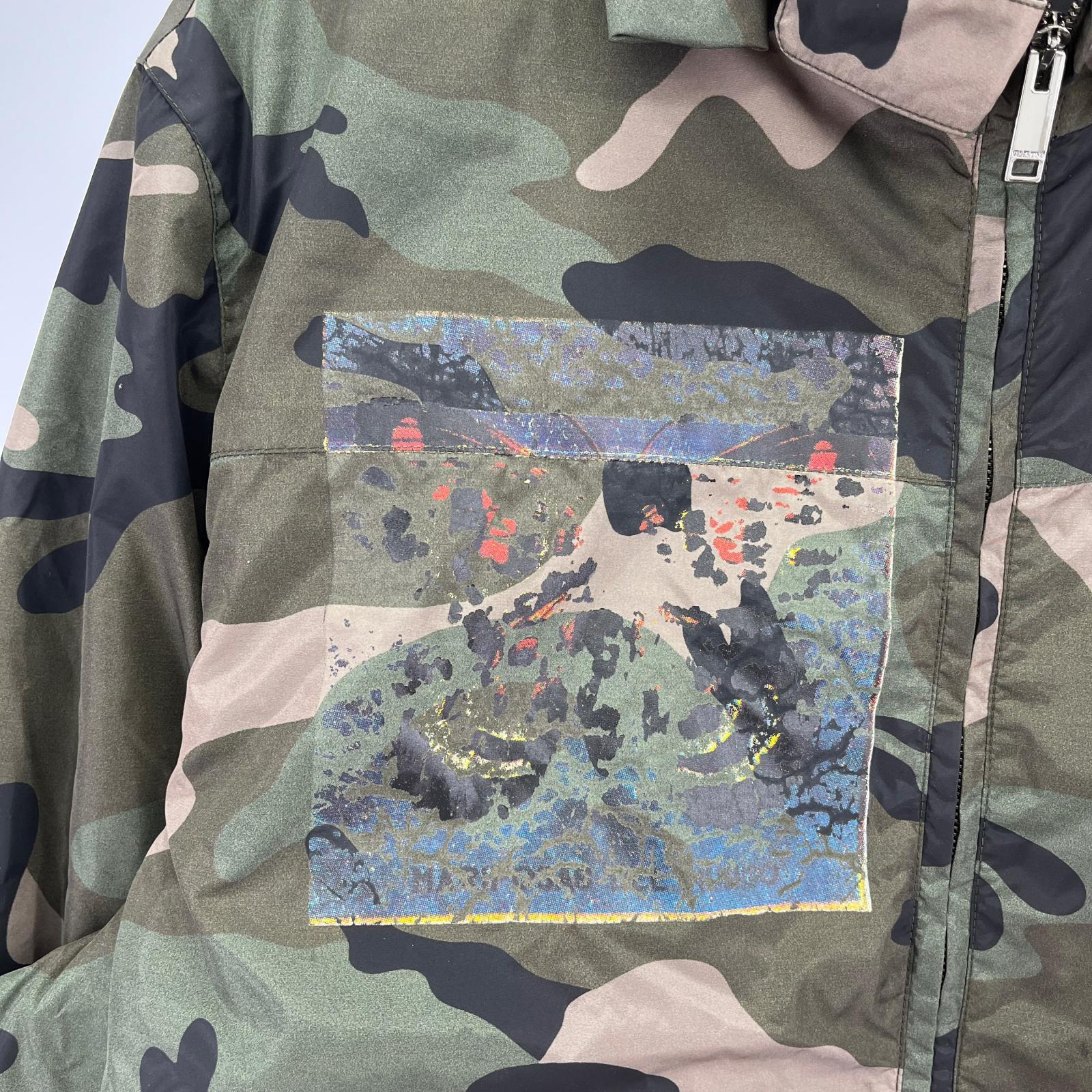 ジャケット カモ ナイロン Wジップ 48