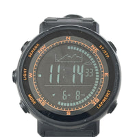 腕時計 LAD WEATHER スイス製センサー搭載 アウトドアウォッチ 黒オレンジ ブラック