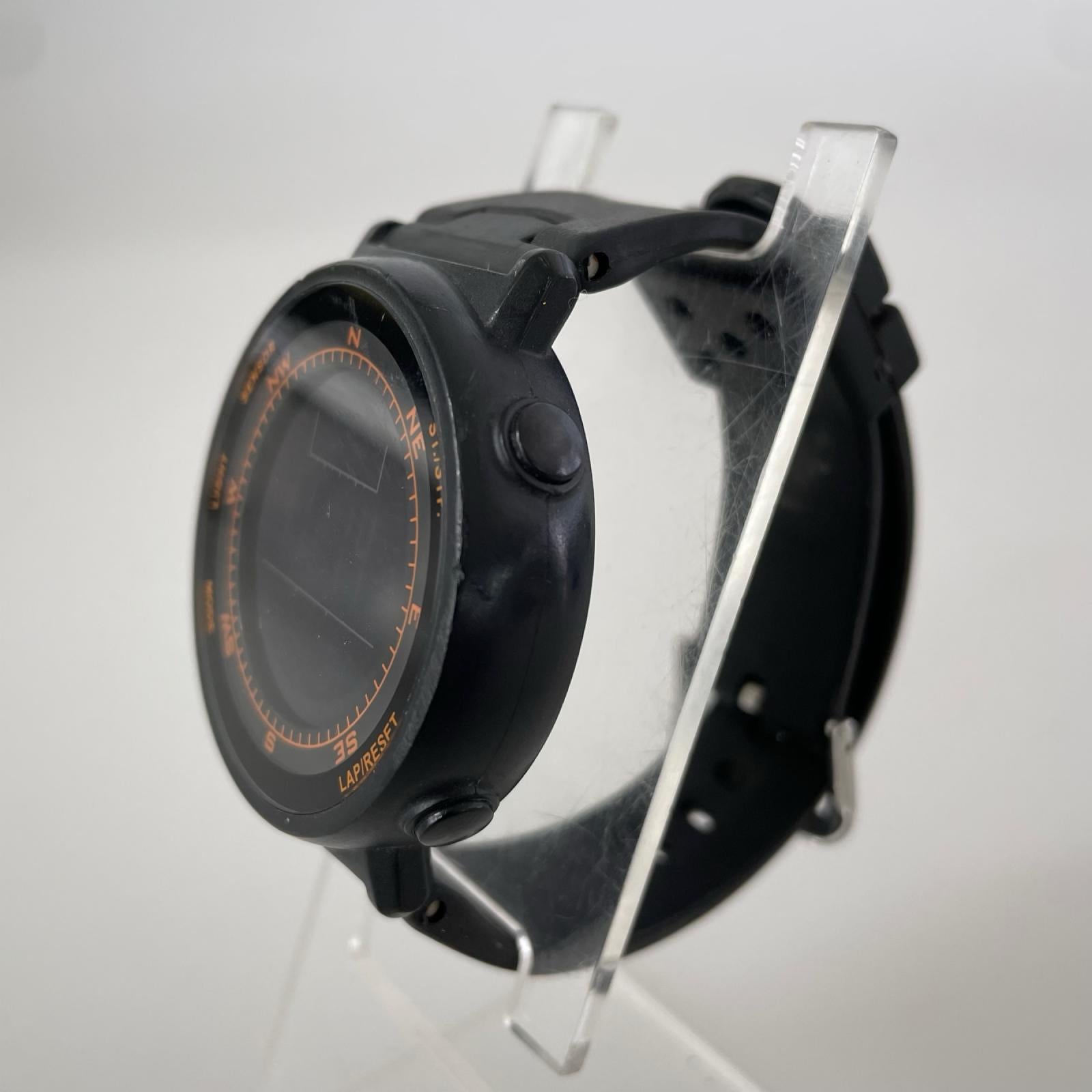 腕時計 LAD WEATHER スイス製センサー搭載 アウトドアウォッチ 黒オレンジ ブラック