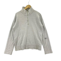 ニット OLD ハーフジップ M M グレー