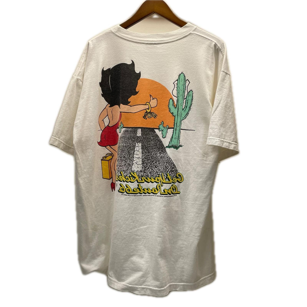 半袖Tシャツ 90s Betty Boop& ROUTE 66 Tシャツ 1994年 Murinaタグ LL ホワイト