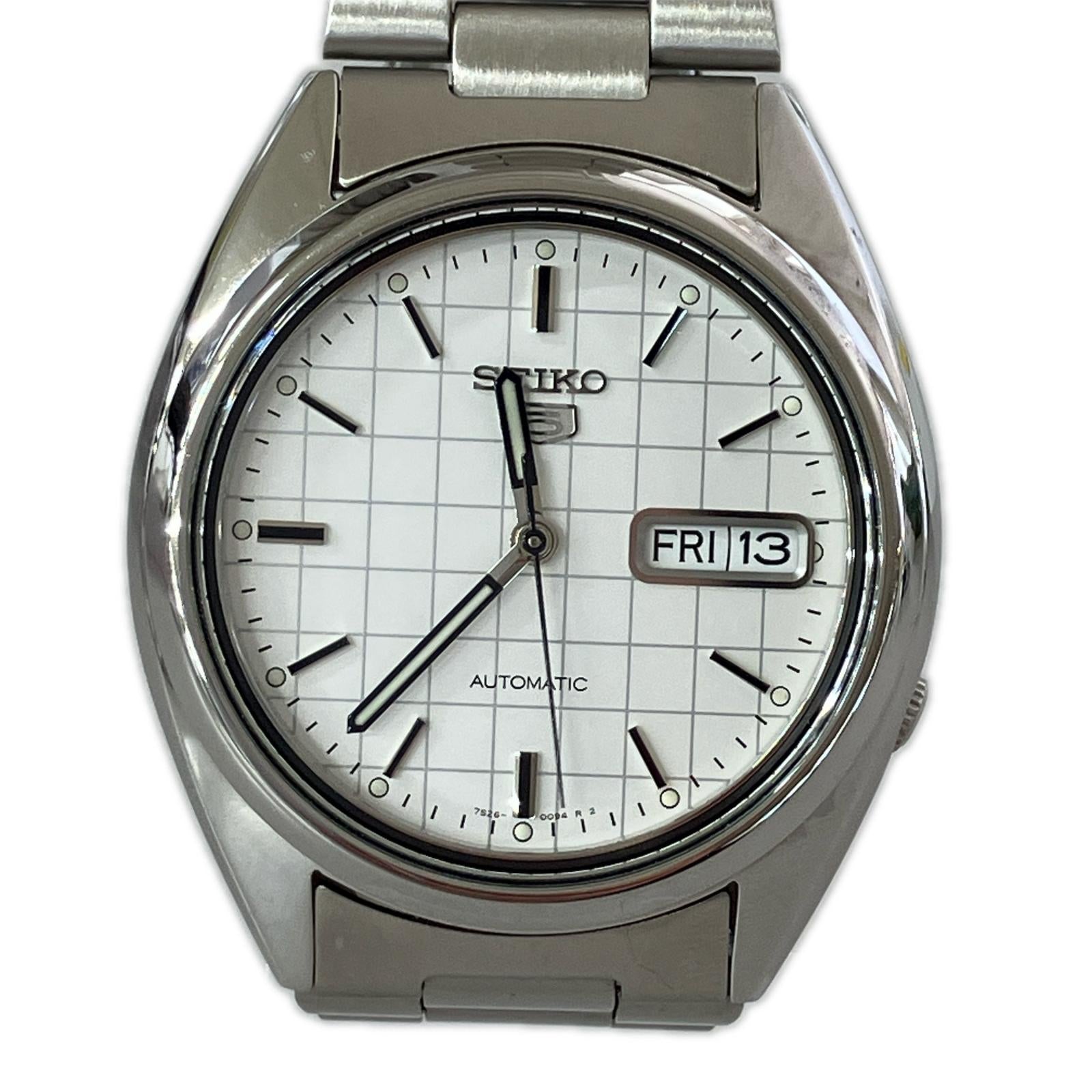 腕時計 SEIKO 5 自動巻き/白文字盤/7S26-0480 ホワイト