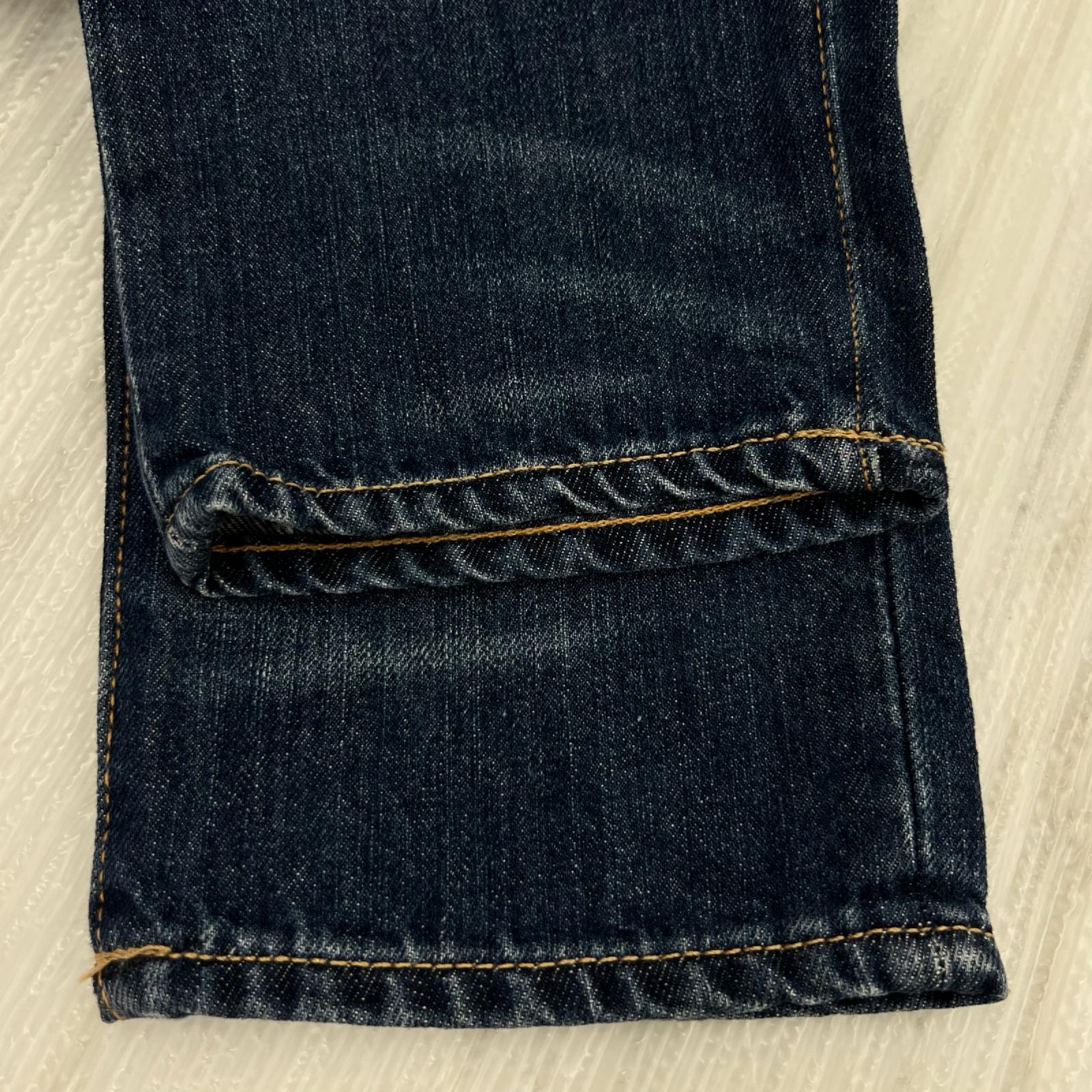 デニムパンツ 花ペイント デニムパンツ W32 27 ネイビー