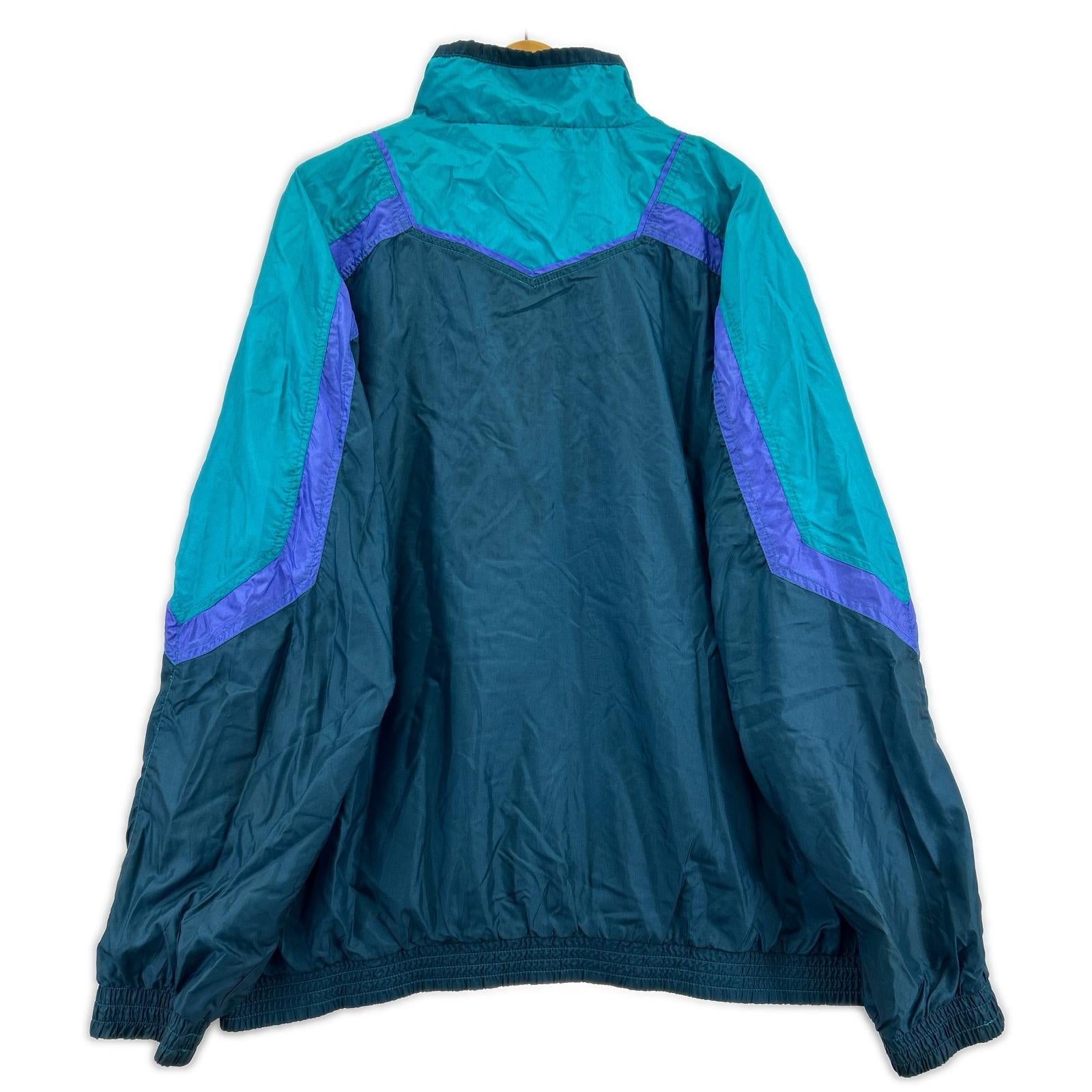 ジャケット 90s ナイロンジャケット 青系/XL ブラック