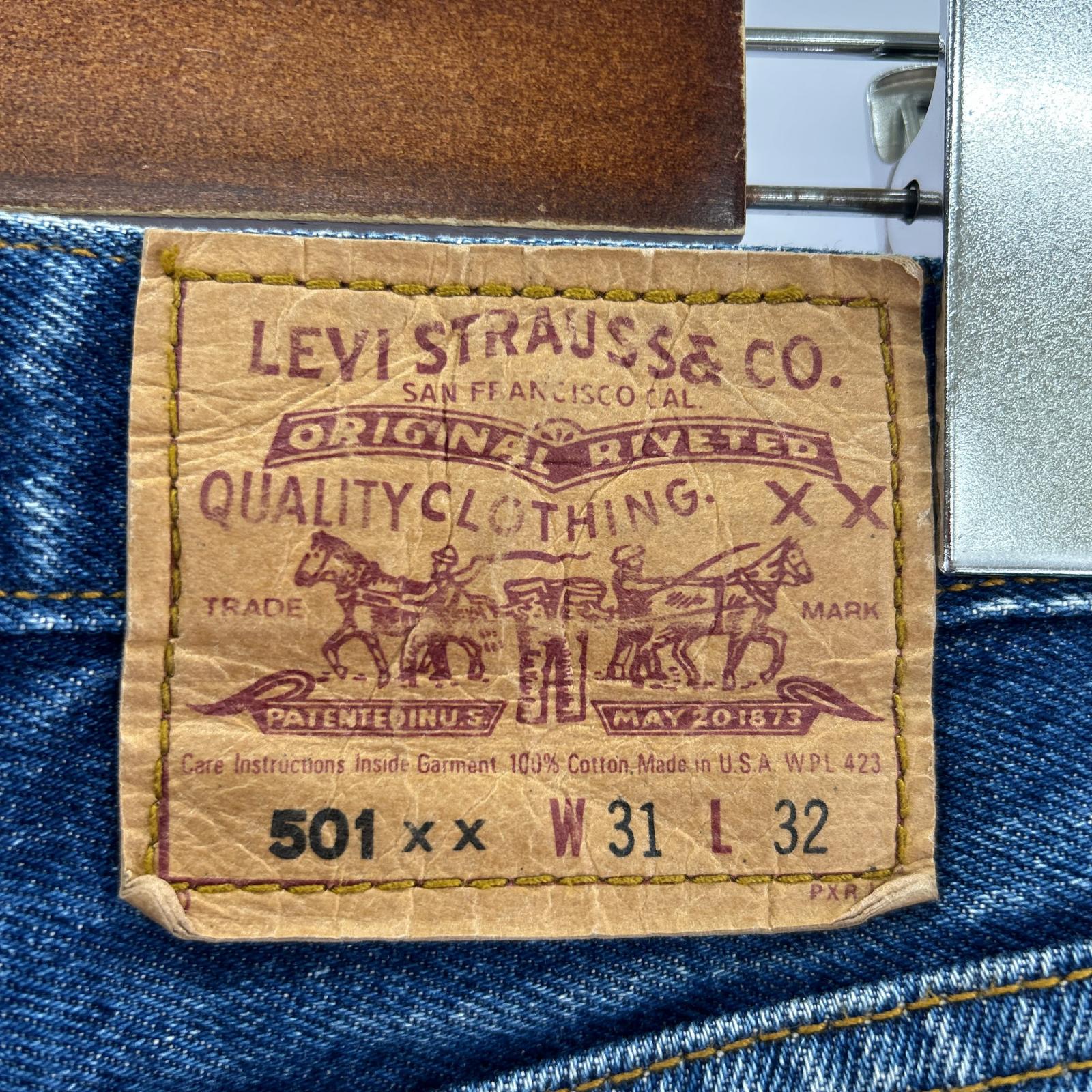 デニムパンツ 90s 501XX USA製 31 ブルー