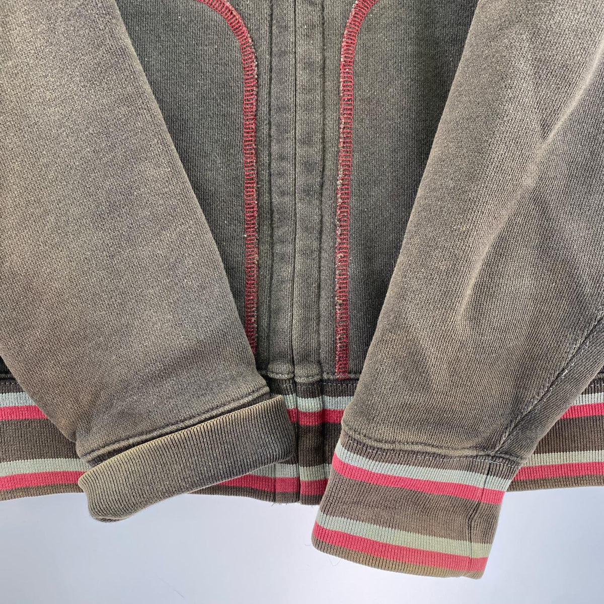 スウェット DIESEL ジップスウェットジャケット フェードブラック (M) M ブラウン