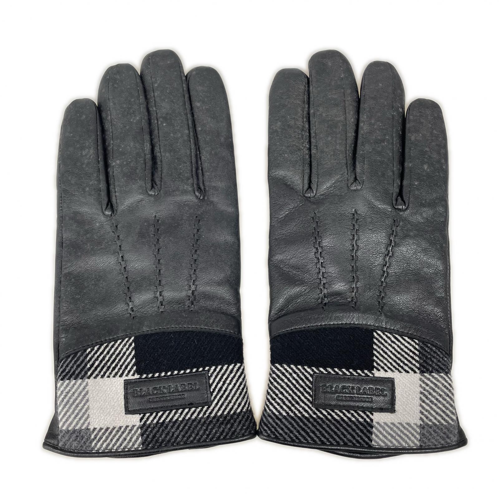 その他アクセサリー BLACK LABEL CRESTBRIDGE レザーグローブ 黒 ブラック