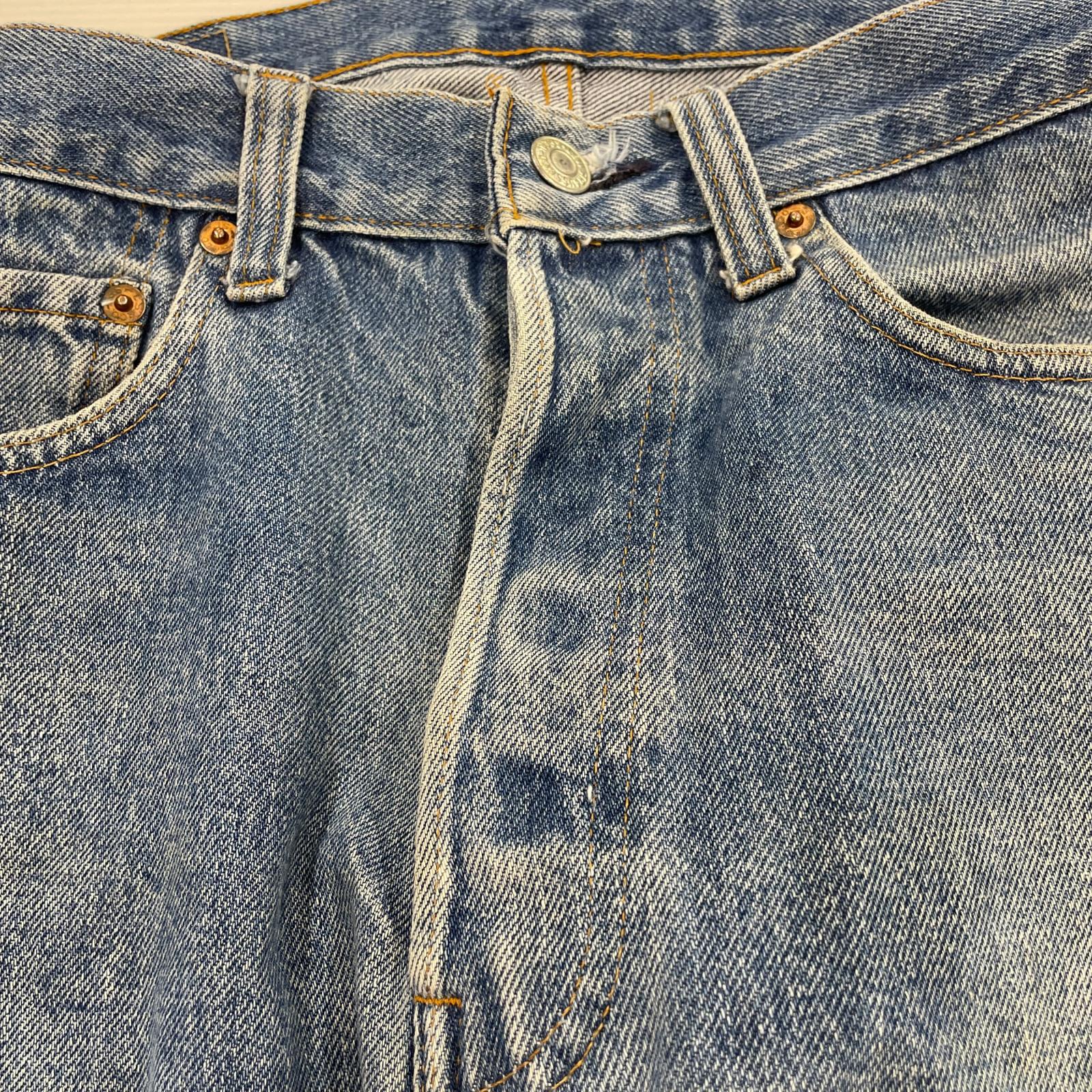 デニムパンツ 70S-80S 501 USA製 ボタンフライ W33 L36 33 ブルー