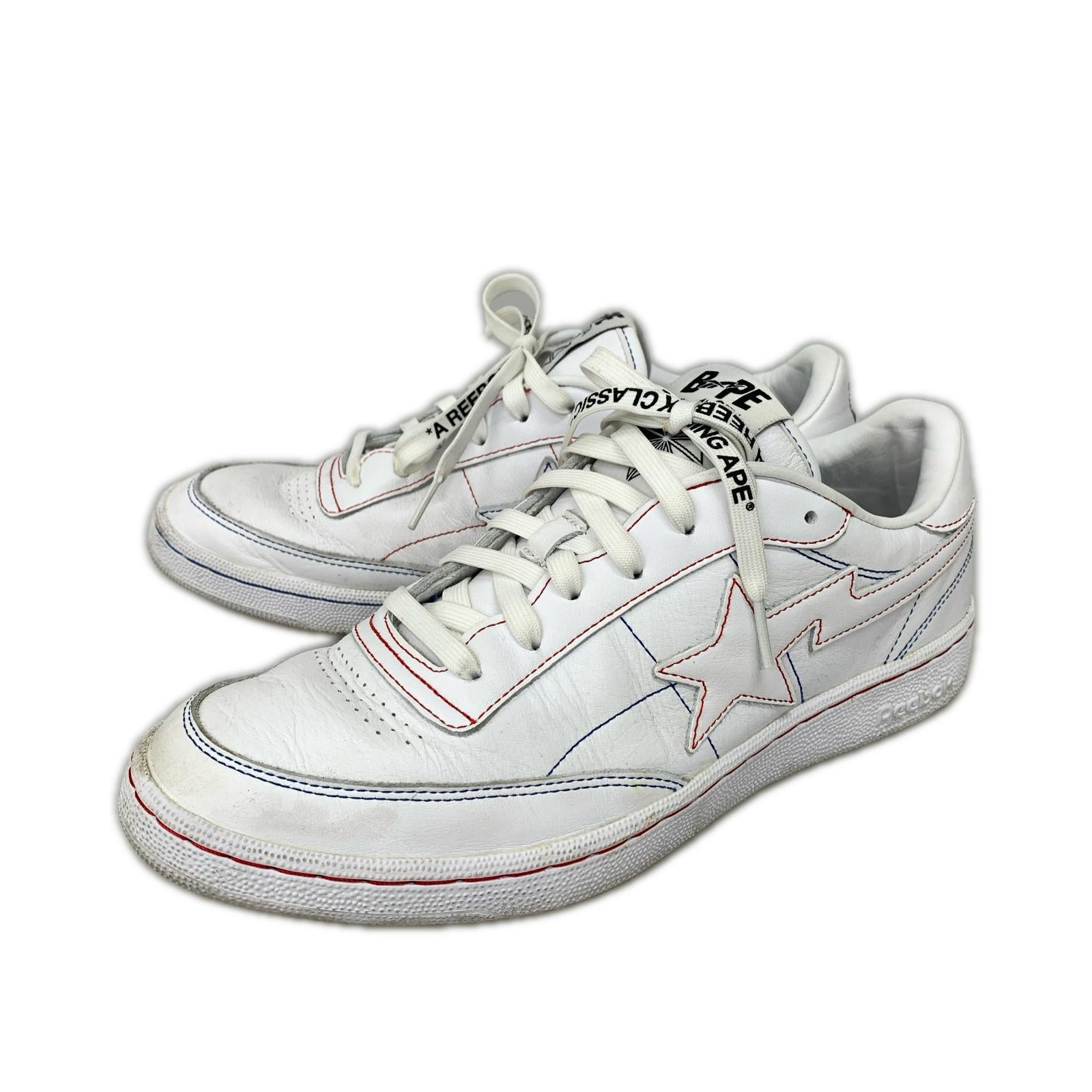 スニーカー Reebok CLUB C 85 BAPE STA Q47367 WHT (28.0) 28cm (US10 UK9 1/2 EU46) ホワイト