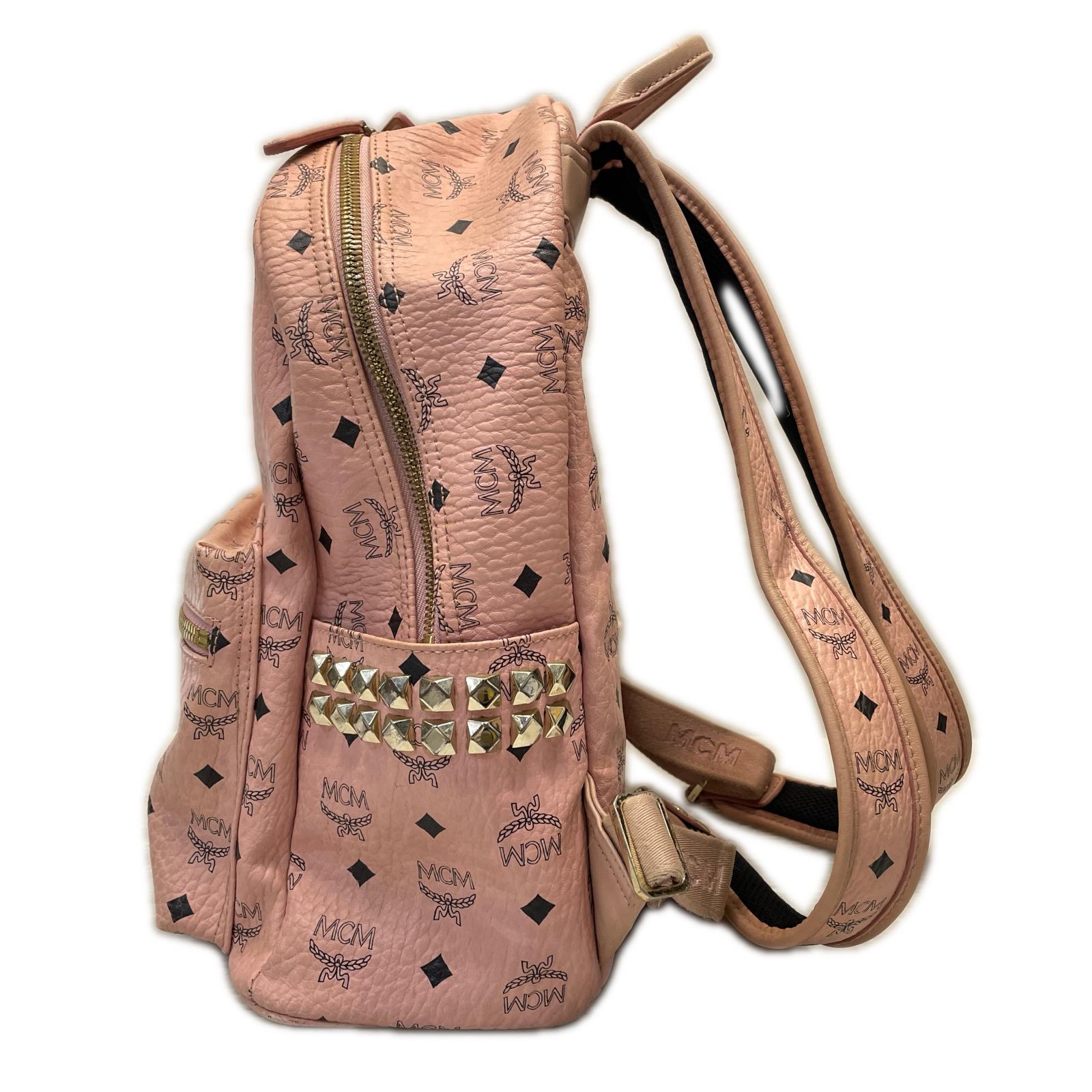 MCM サイドスタッズ スターク ヴィセトス バックパック ピンク