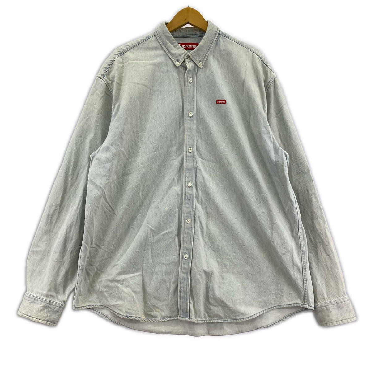 長袖シャツ Supreme FW24 Small Box Denim Shirt (L) L ブルー