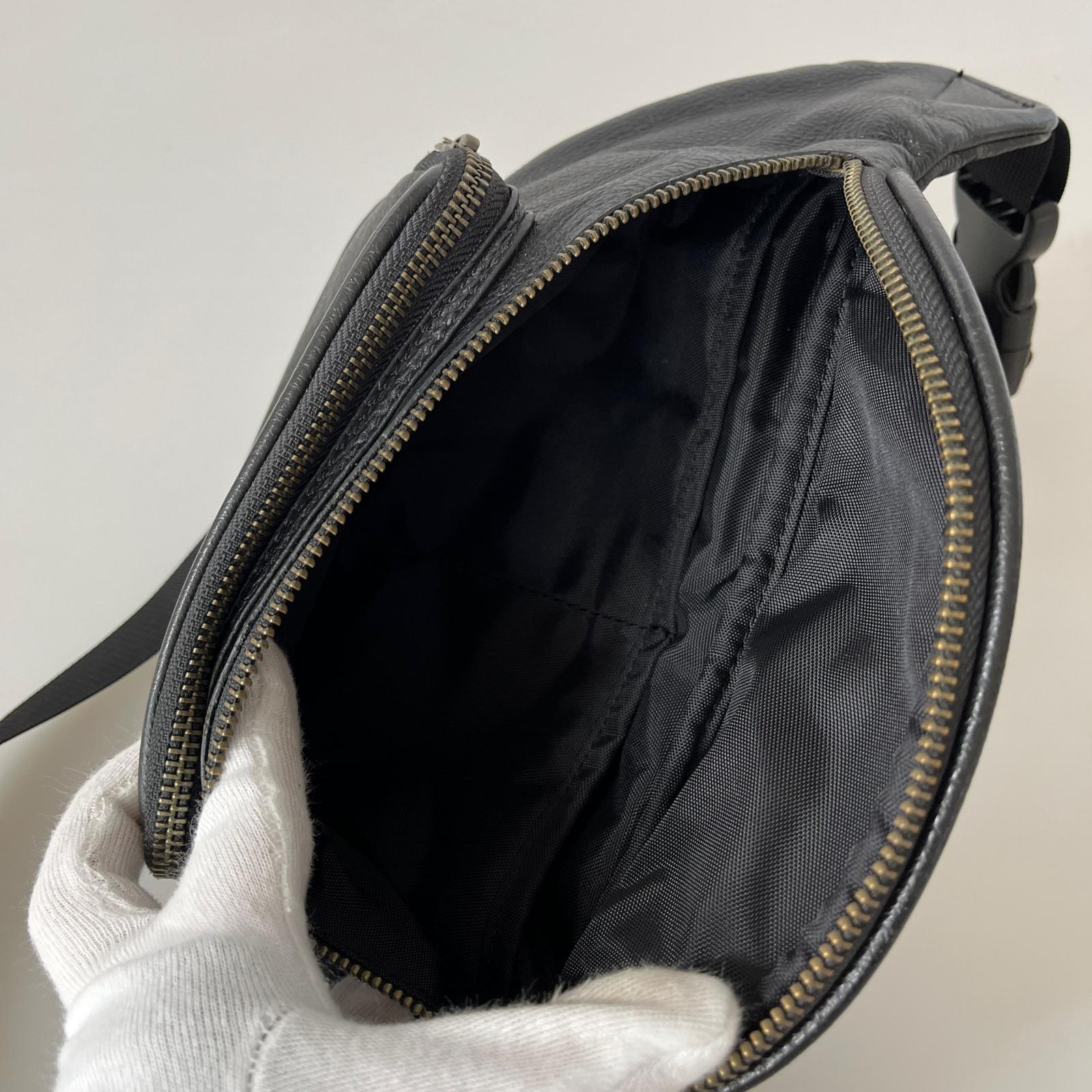 その他バッグ Leather Waist Bag ブラック ブラウン