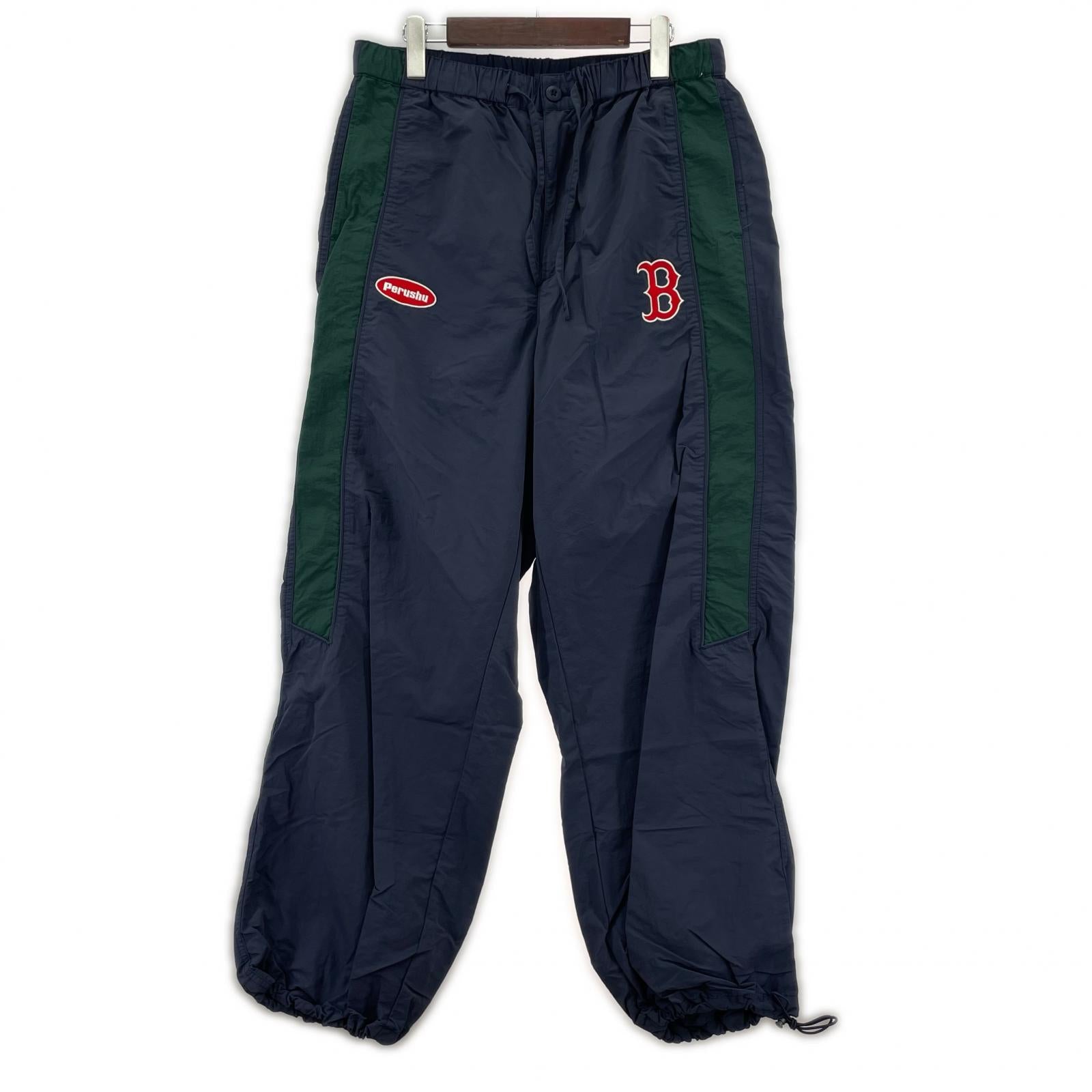 パンツ Perushu×MLB レッドソックス ナイロン 紺 L L ネイビー
