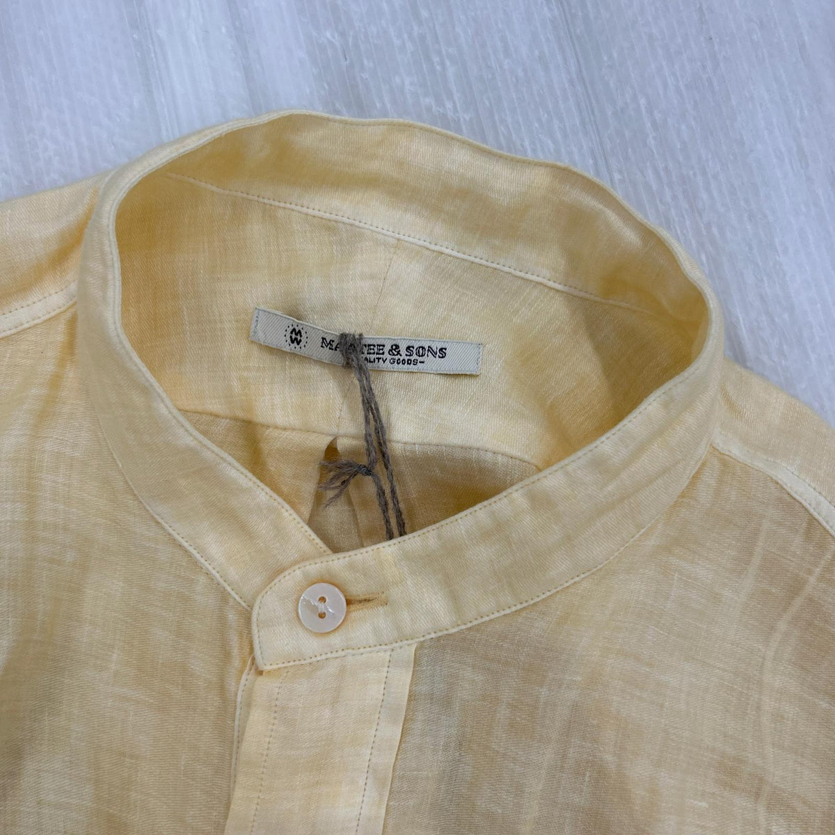 長袖シャツ MAATEE&SONS モールスキンプルオーバーシャツ 26SS 2 イエロー