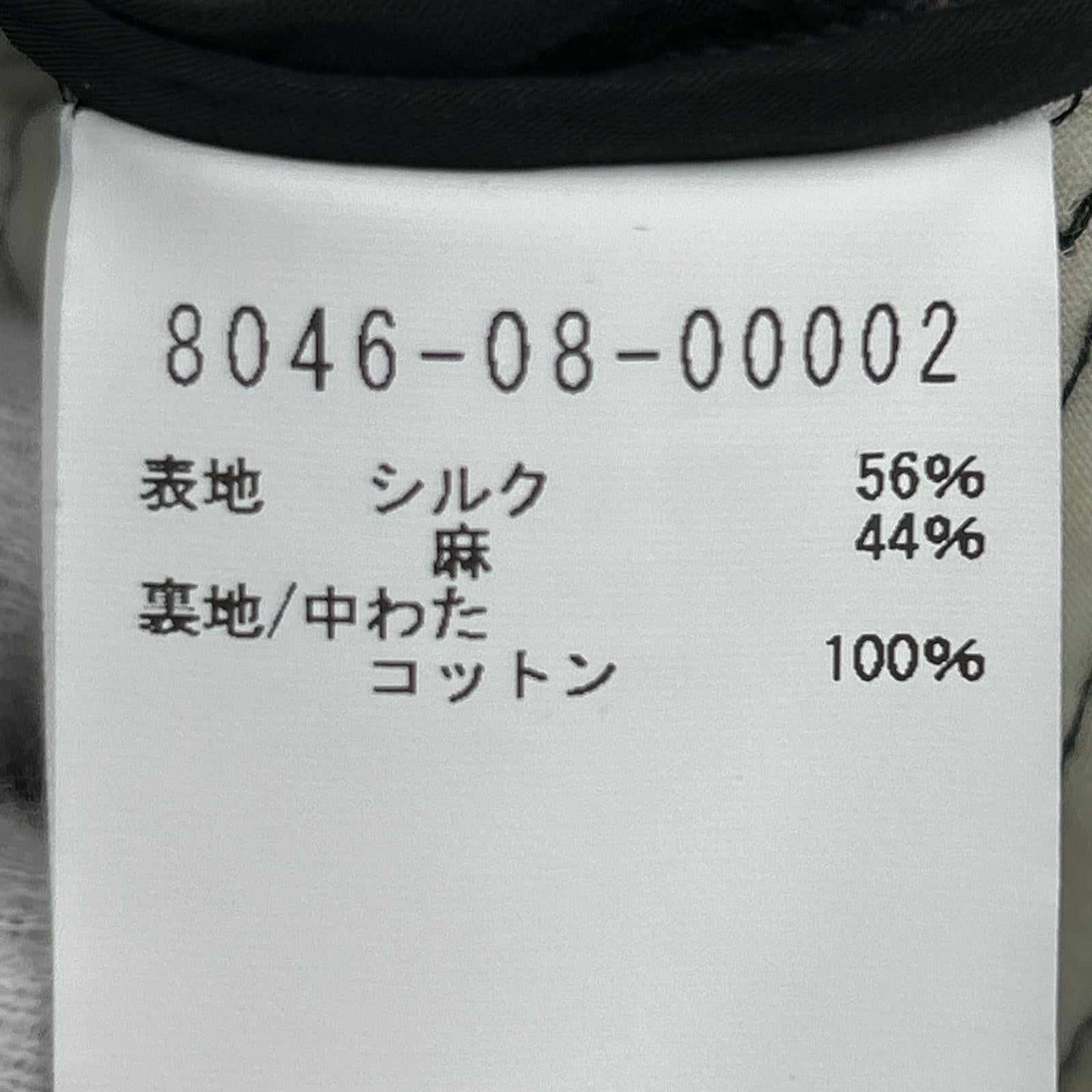 ジャケット 23SS リネン シルク キルトコート グレー