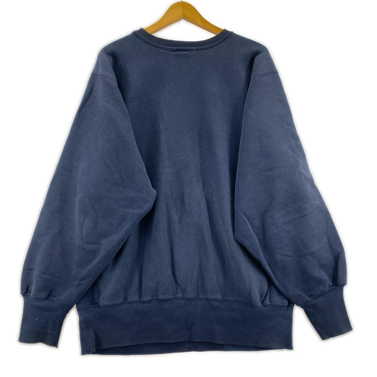 スウェット Champion 90s USA製 WISCONSIN リバースウィーブスウェット 紺 (XL) ネイビー