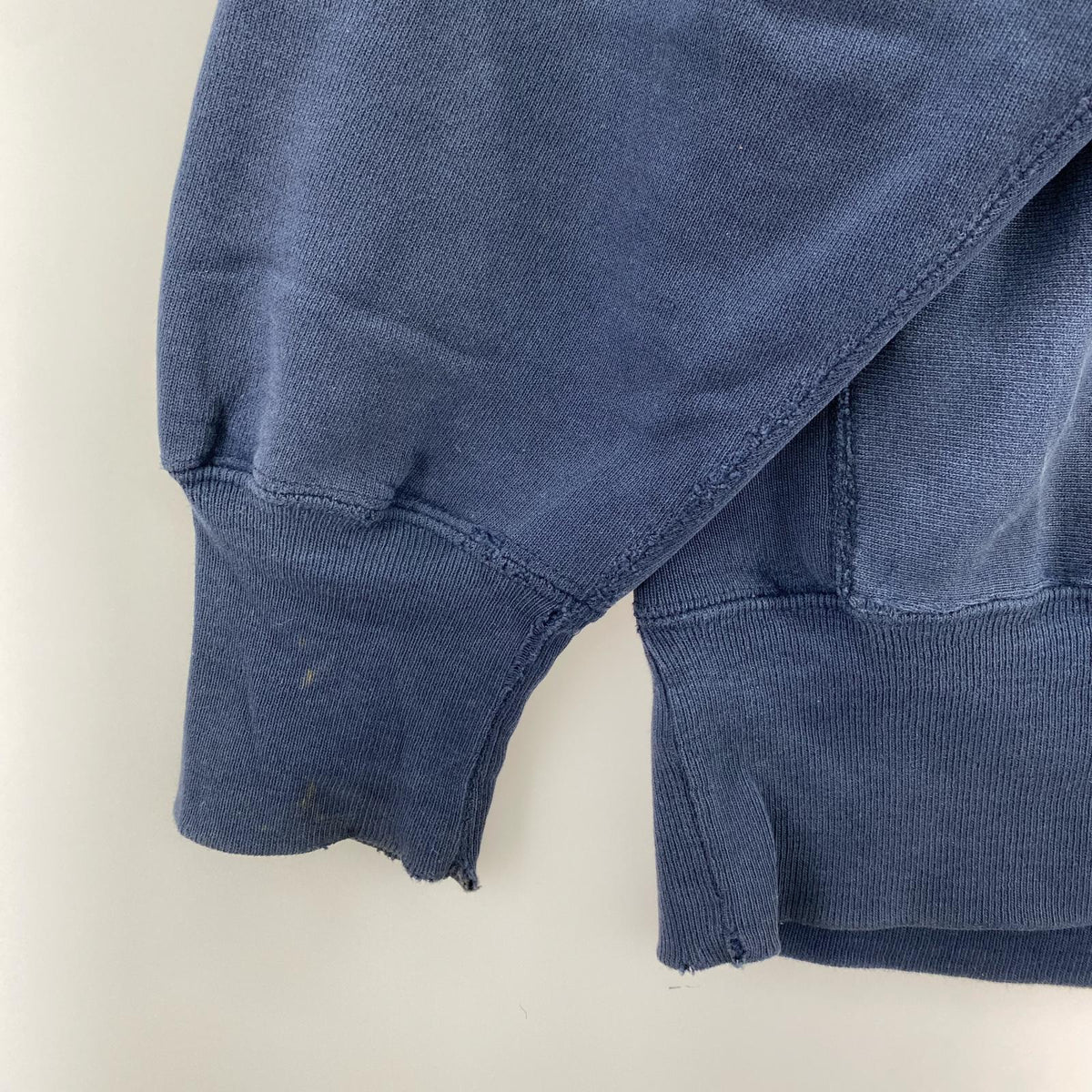 スウェット Champion 90s USA製 WISCONSIN リバースウィーブスウェット 紺 (XL) ネイビー