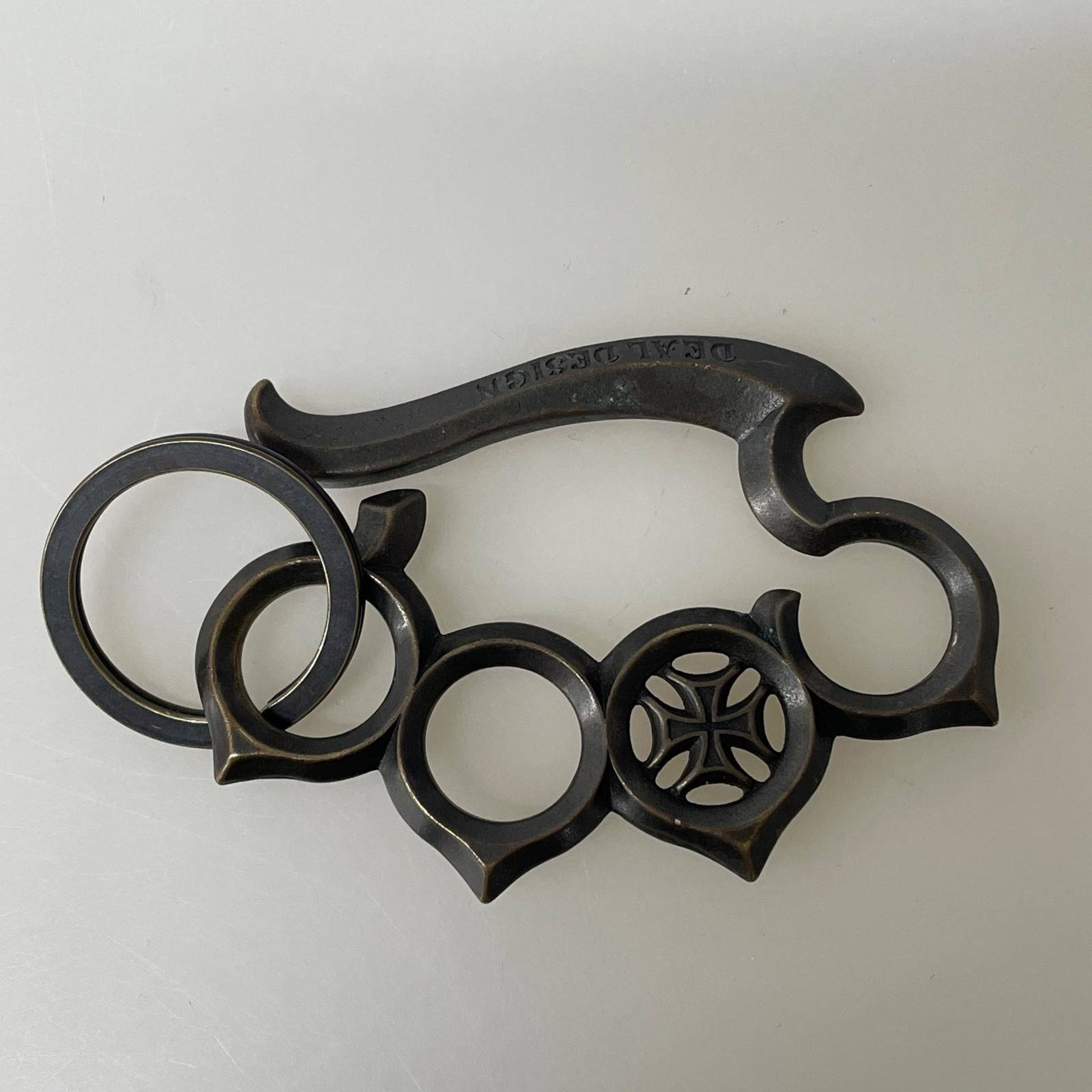 ウォレットチェーン メリケンサック キーホルダー 真鍮