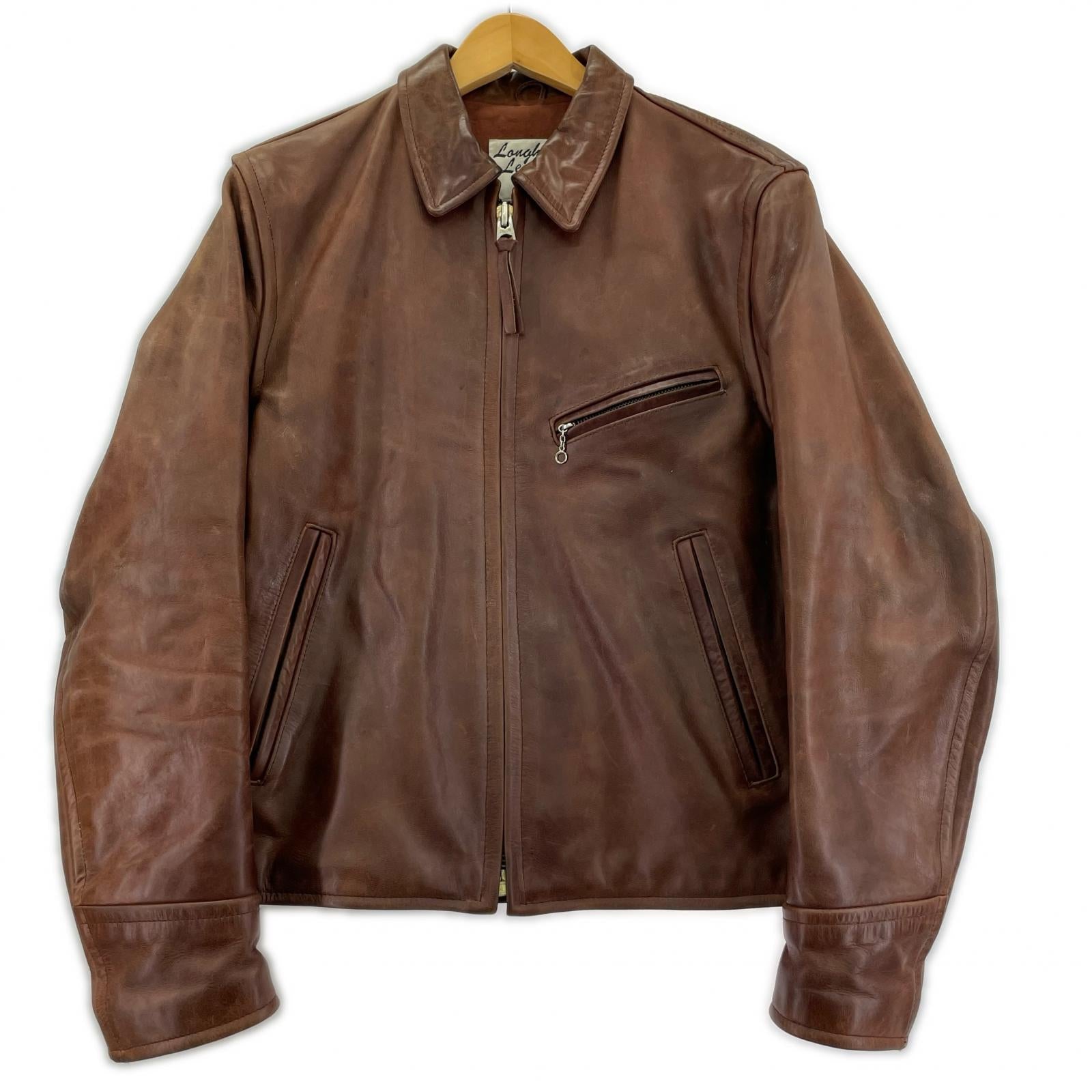 レザージャケット Longhorn Leather カウレザー ブラウン