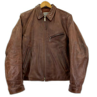 レザージャケット Longhorn Leather カウレザー ブラウン