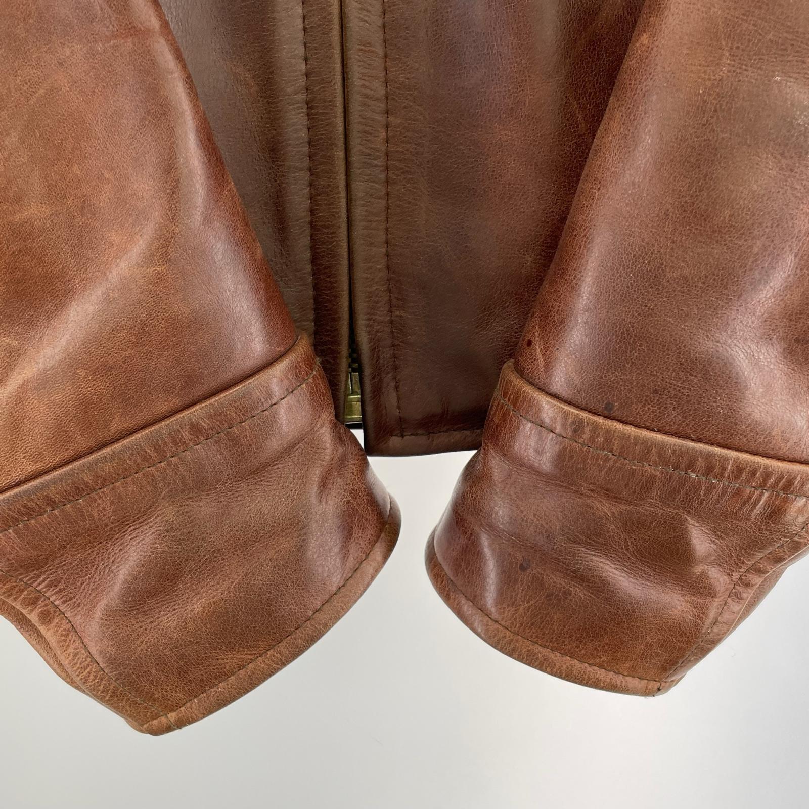 レザージャケット Longhorn Leather カウレザー ブラウン
