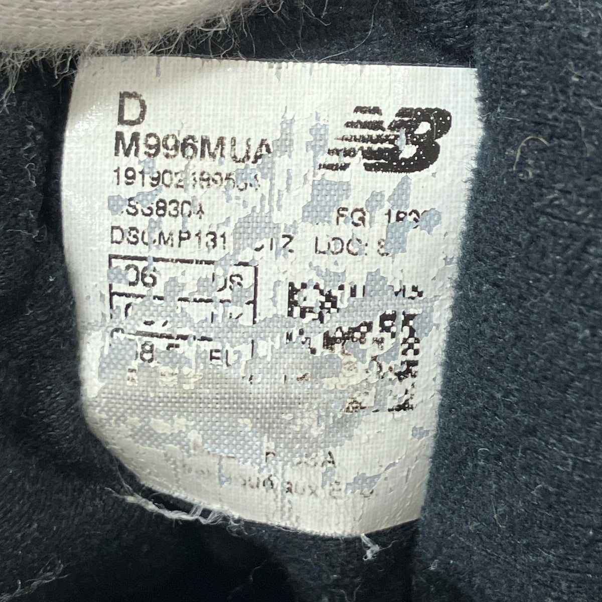スニーカー M996MUA USA製 ブラック