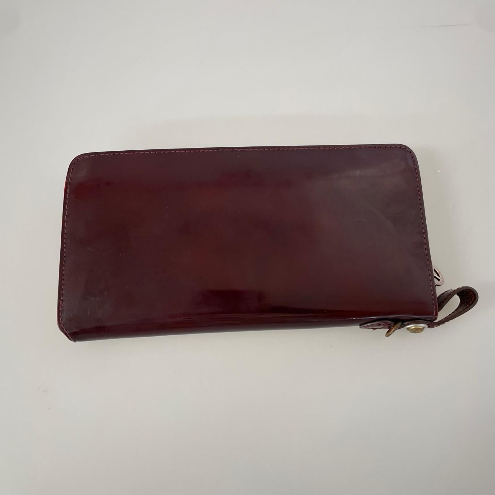 長財布 ジップslv925 ワインレッド