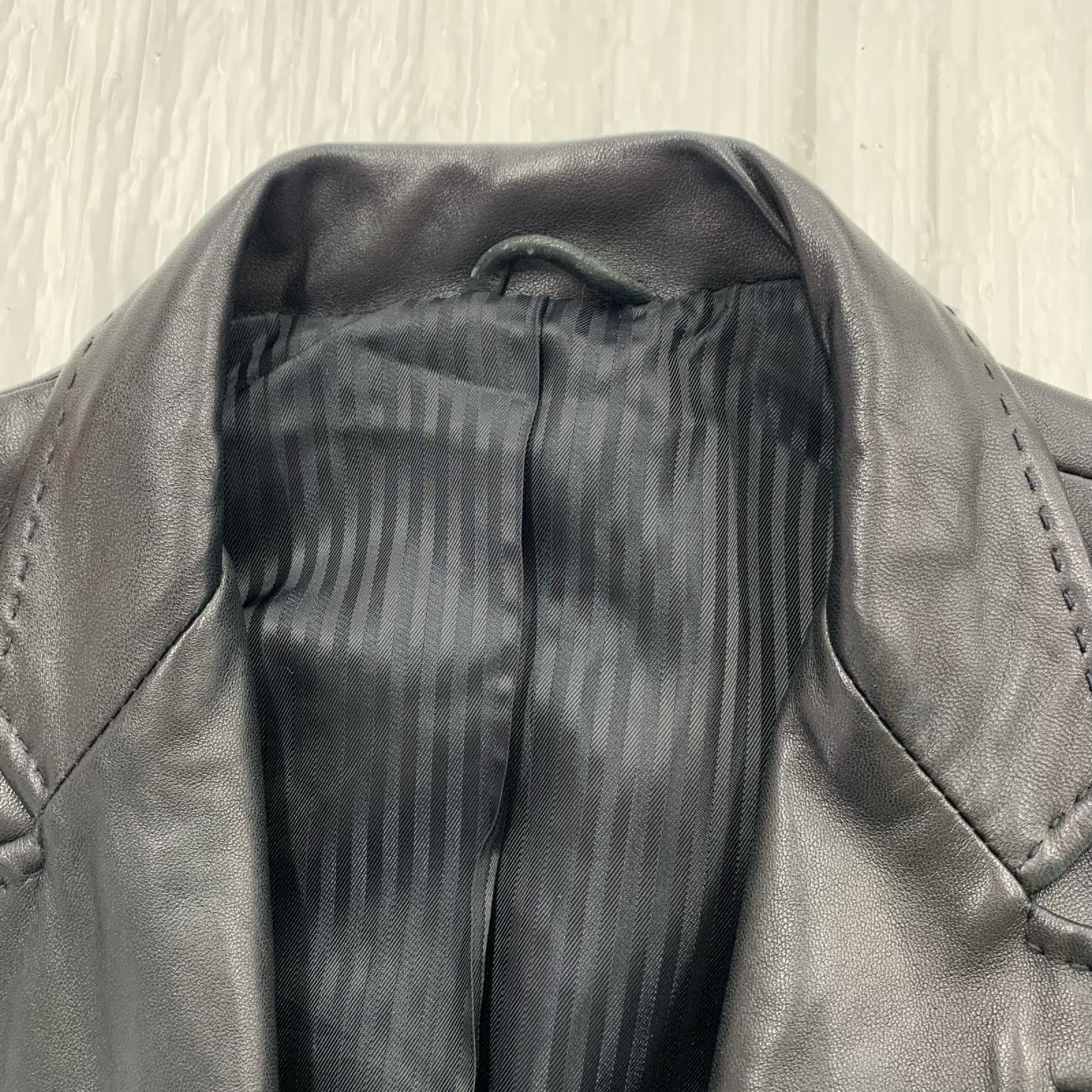 レザージャケット LambSkinLeatherTailored L BLK L ブラック