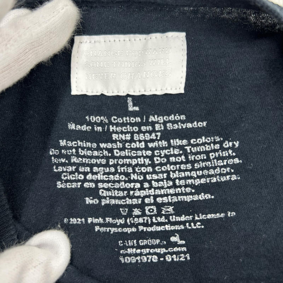 半袖Tシャツ CHANGES ピンクフロイド リメイクTシャツ 黒 L ブラック