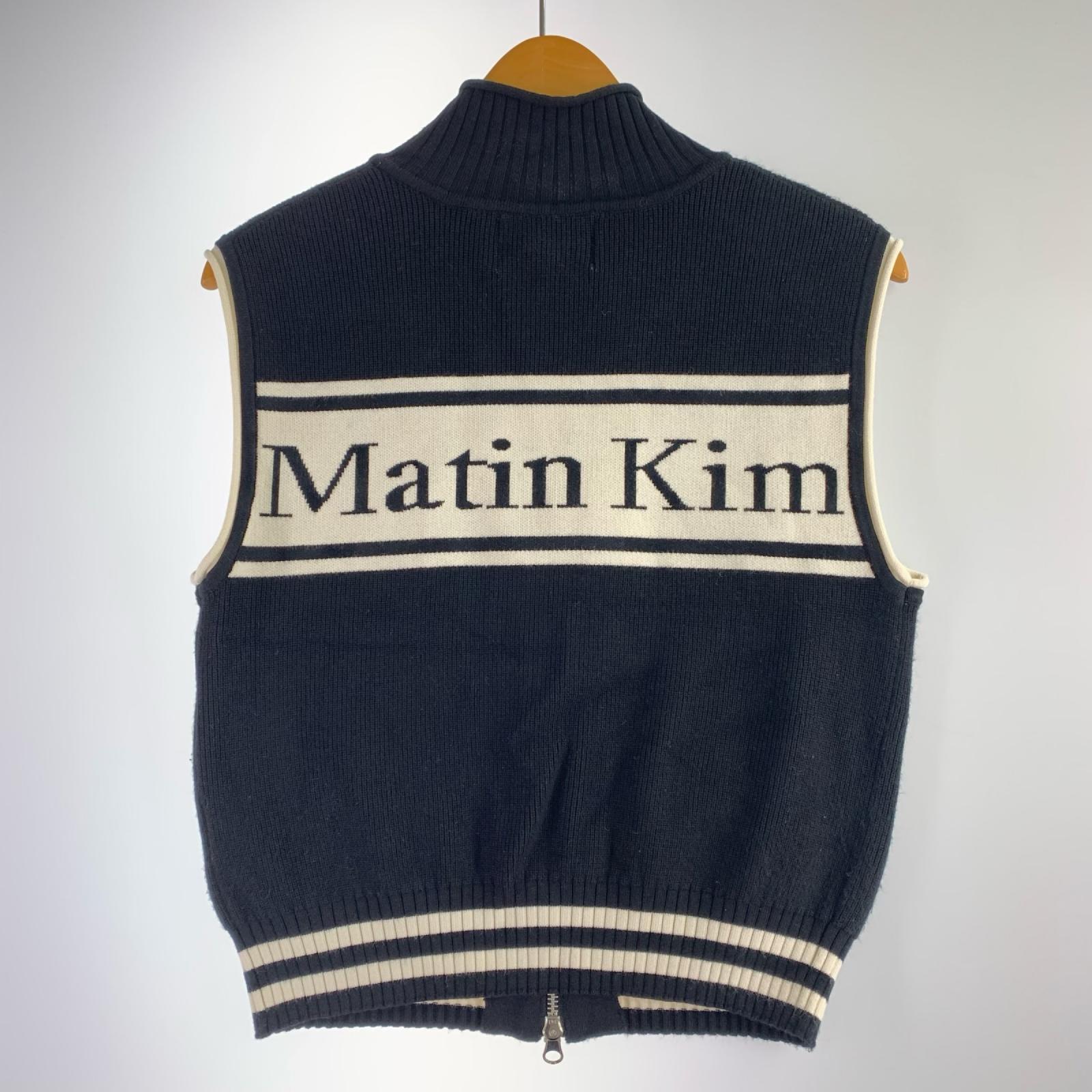 長袖シャツ Matin Kim POINT STRIPE KNIT VEST S ブラック